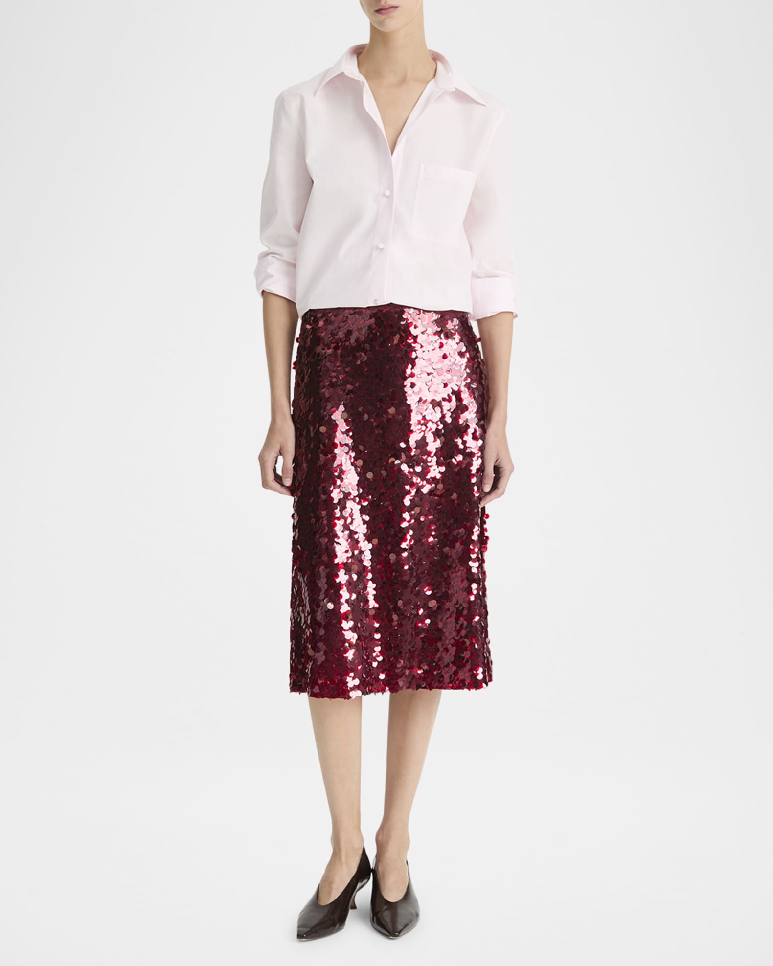 Lucite Straight Sequin Skirt 1