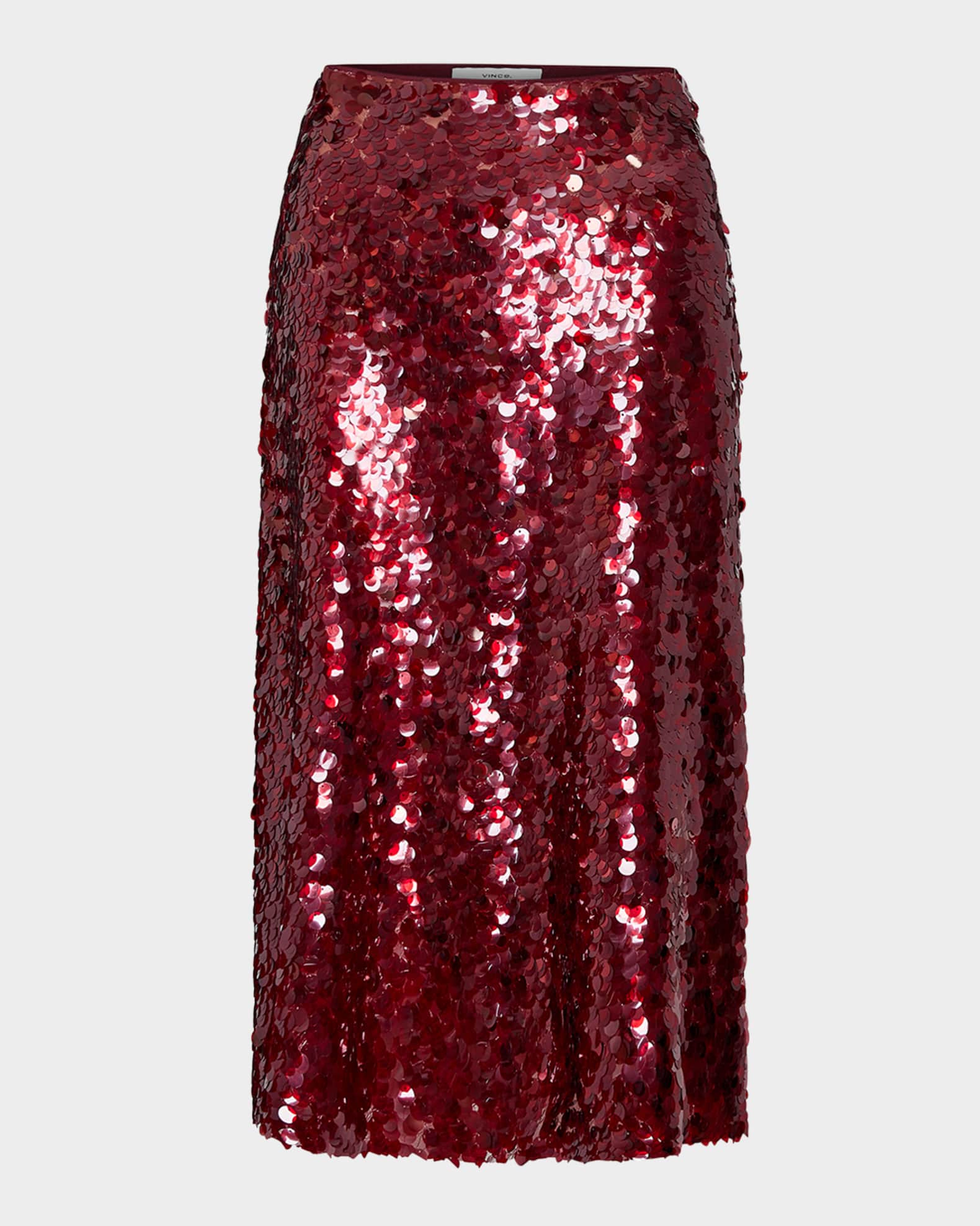 Lucite Straight Sequin Skirt 0
