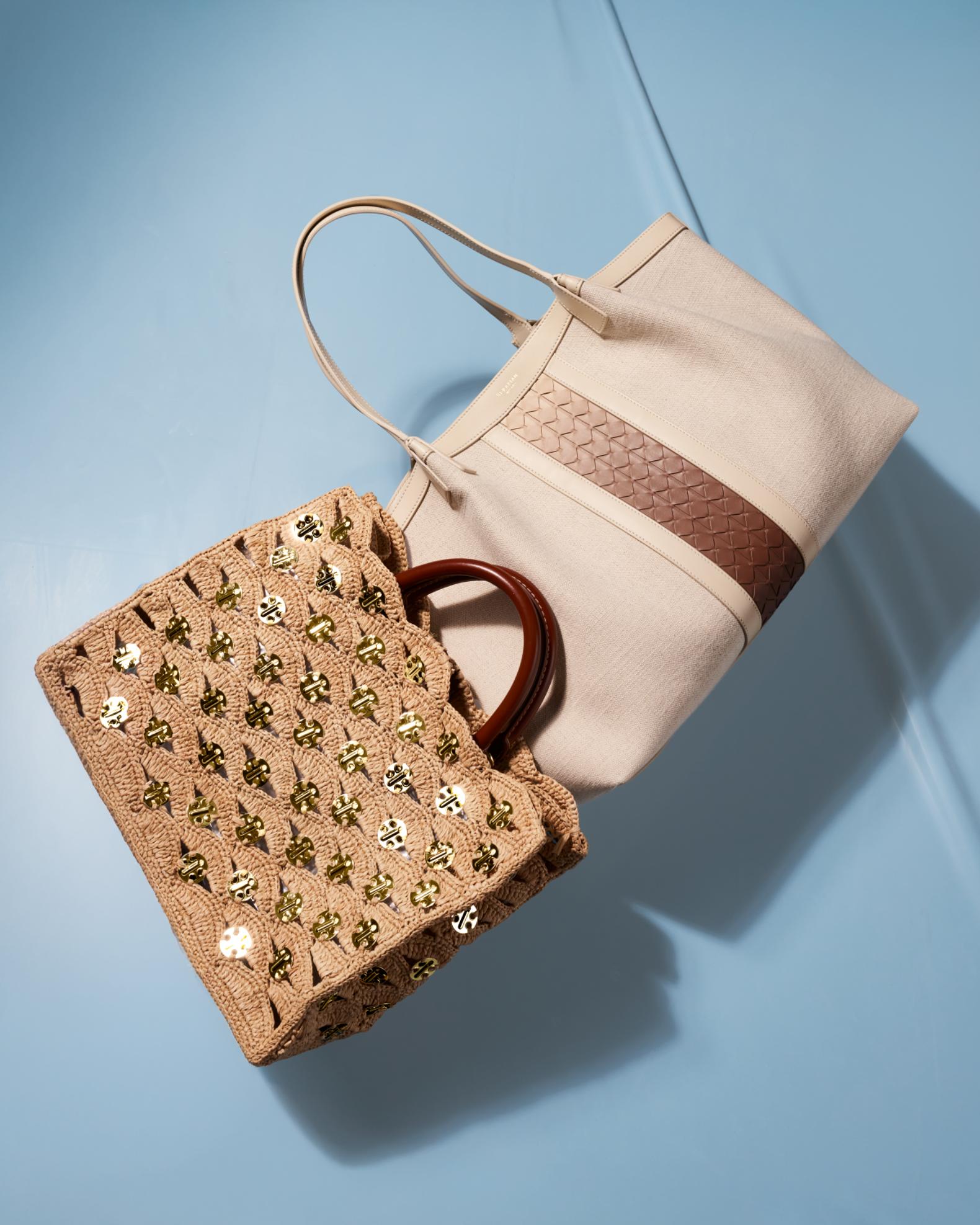 Rabanne Sac a Main Disc-Link Raffia Tote Bag | Neiman Marcus