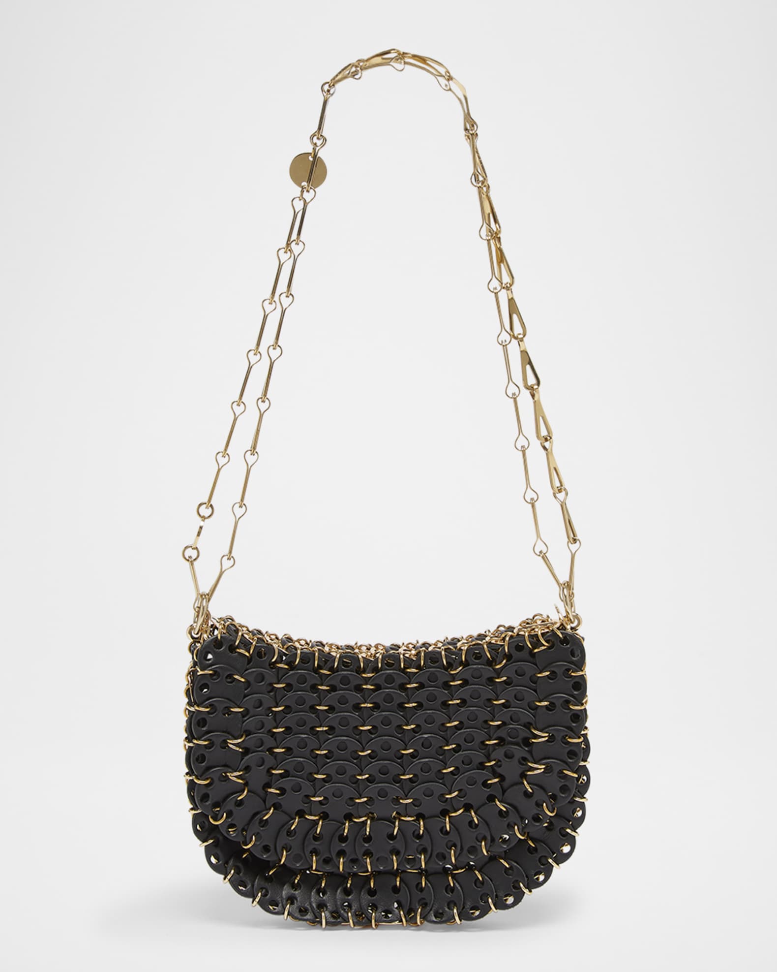 Sac a Main Disc-Link Leather Shoulder Bag 0