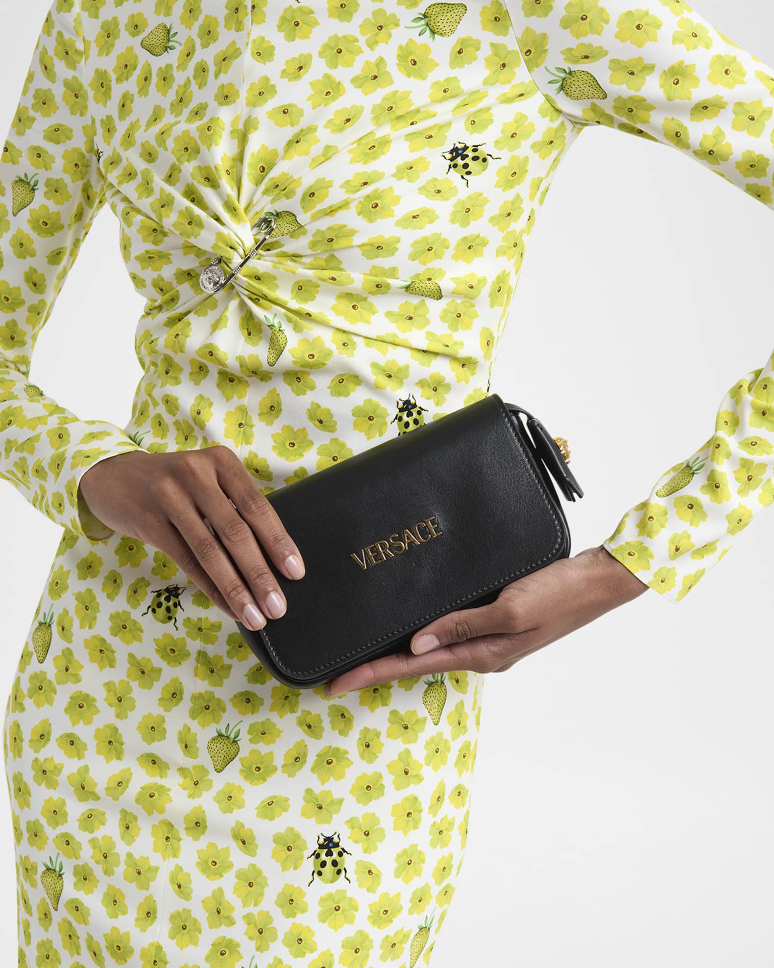 Versace small leather shoulder bag on sale