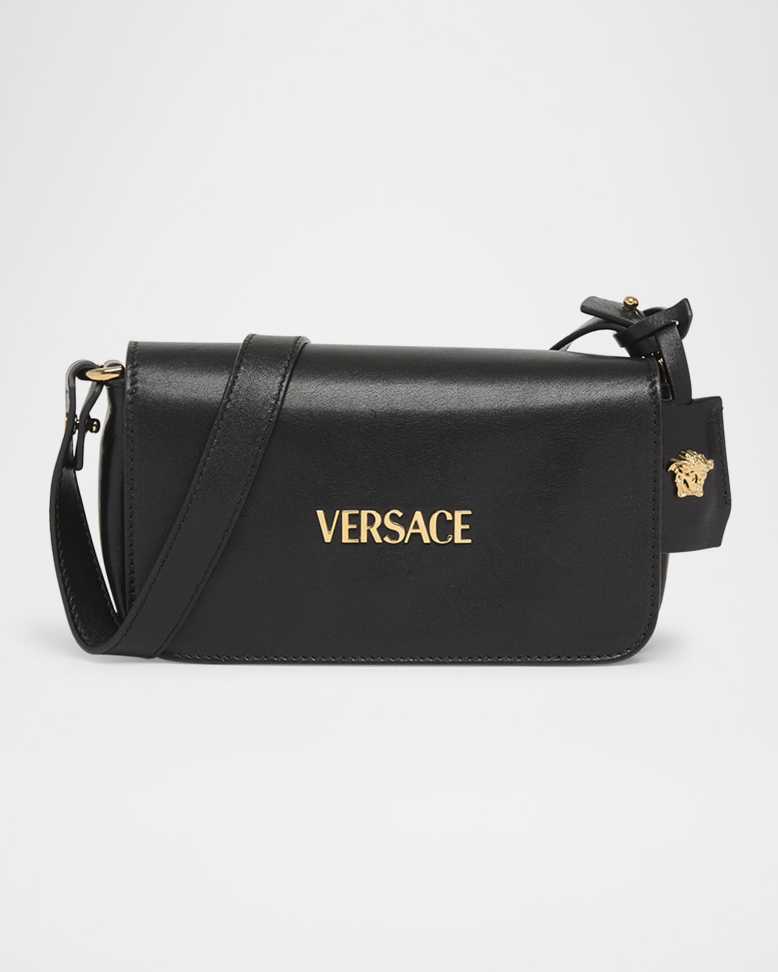 Versace leather shoulder bag on sale