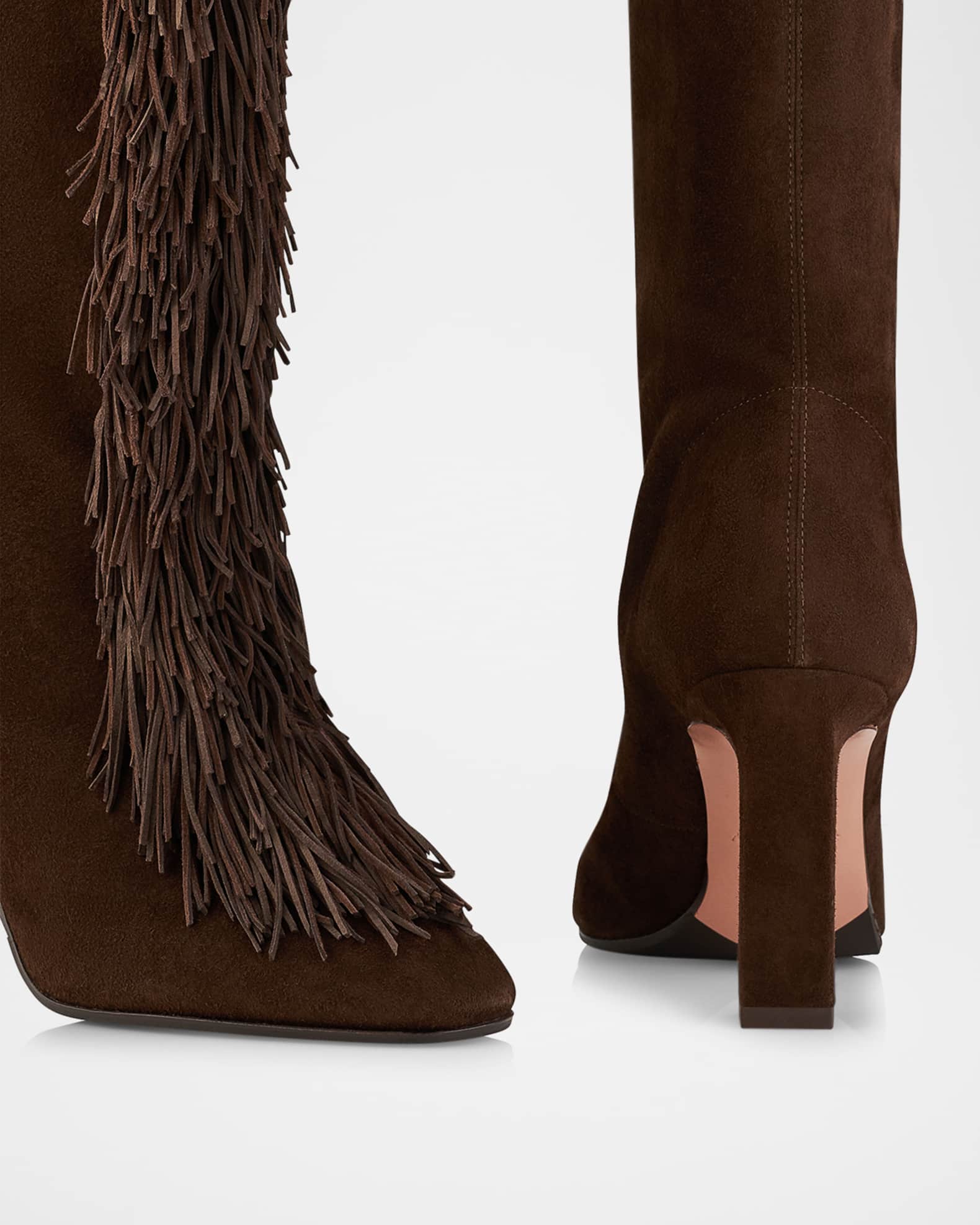 Gytane Fringe Suede Tall Boots