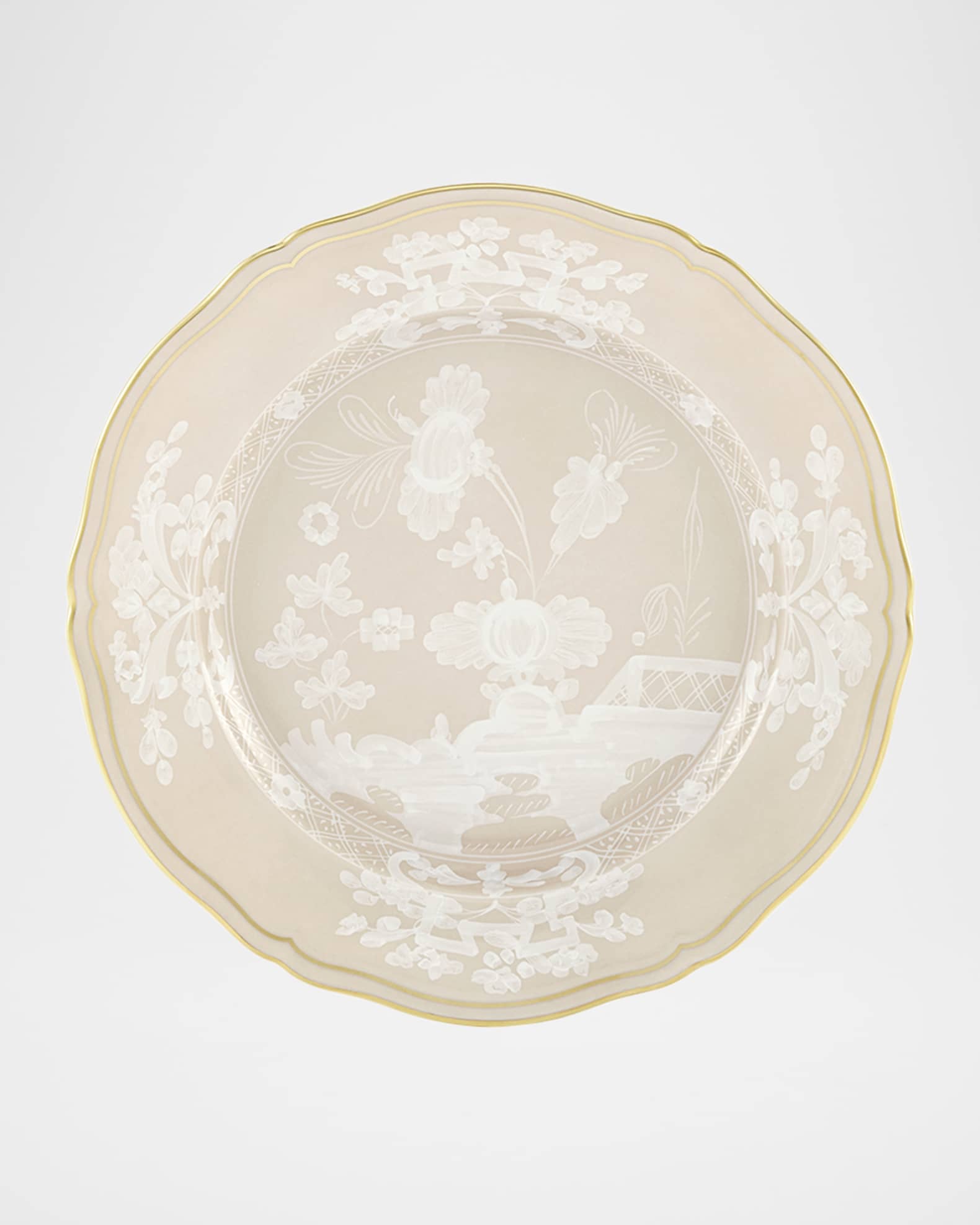 Oriente Flat Dessert Plate, Meringa