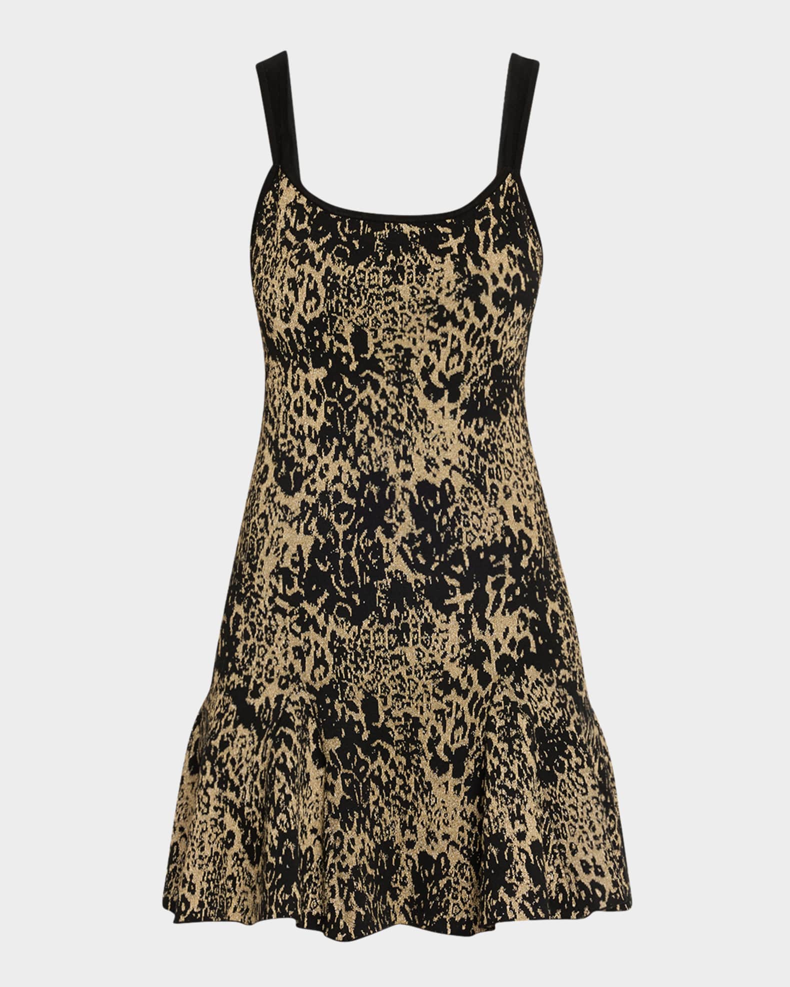 Lidia Leopard Knit Mini Dress 0