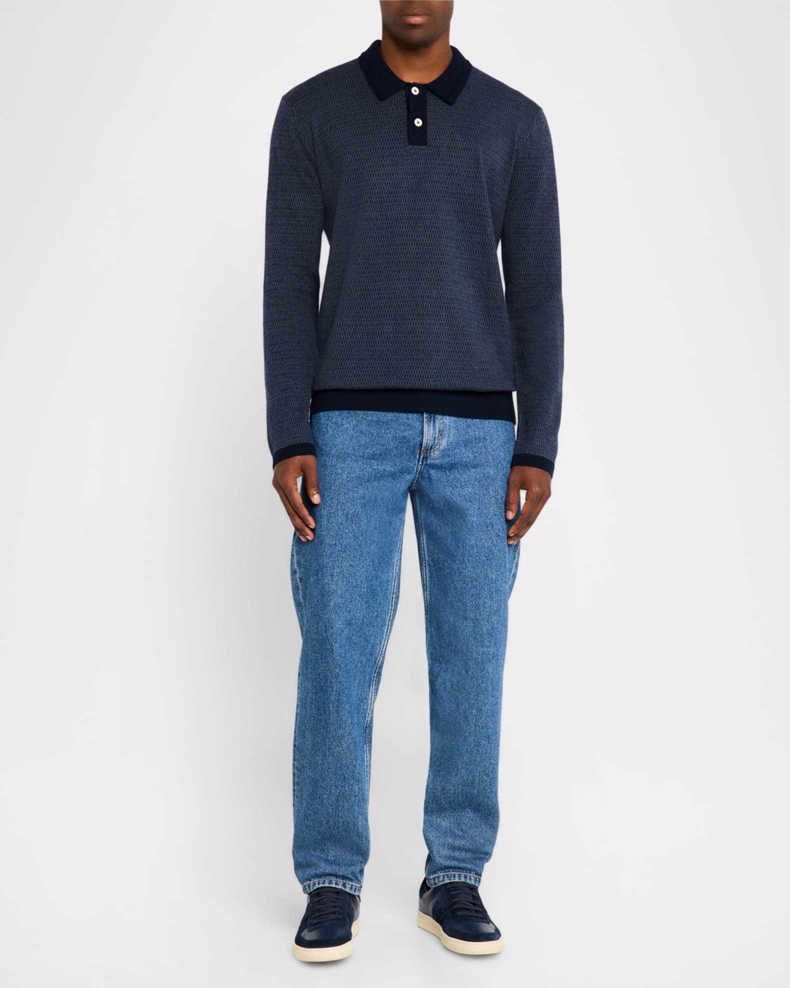 Men's Greenwich Jacquard Polo Sweater 1
