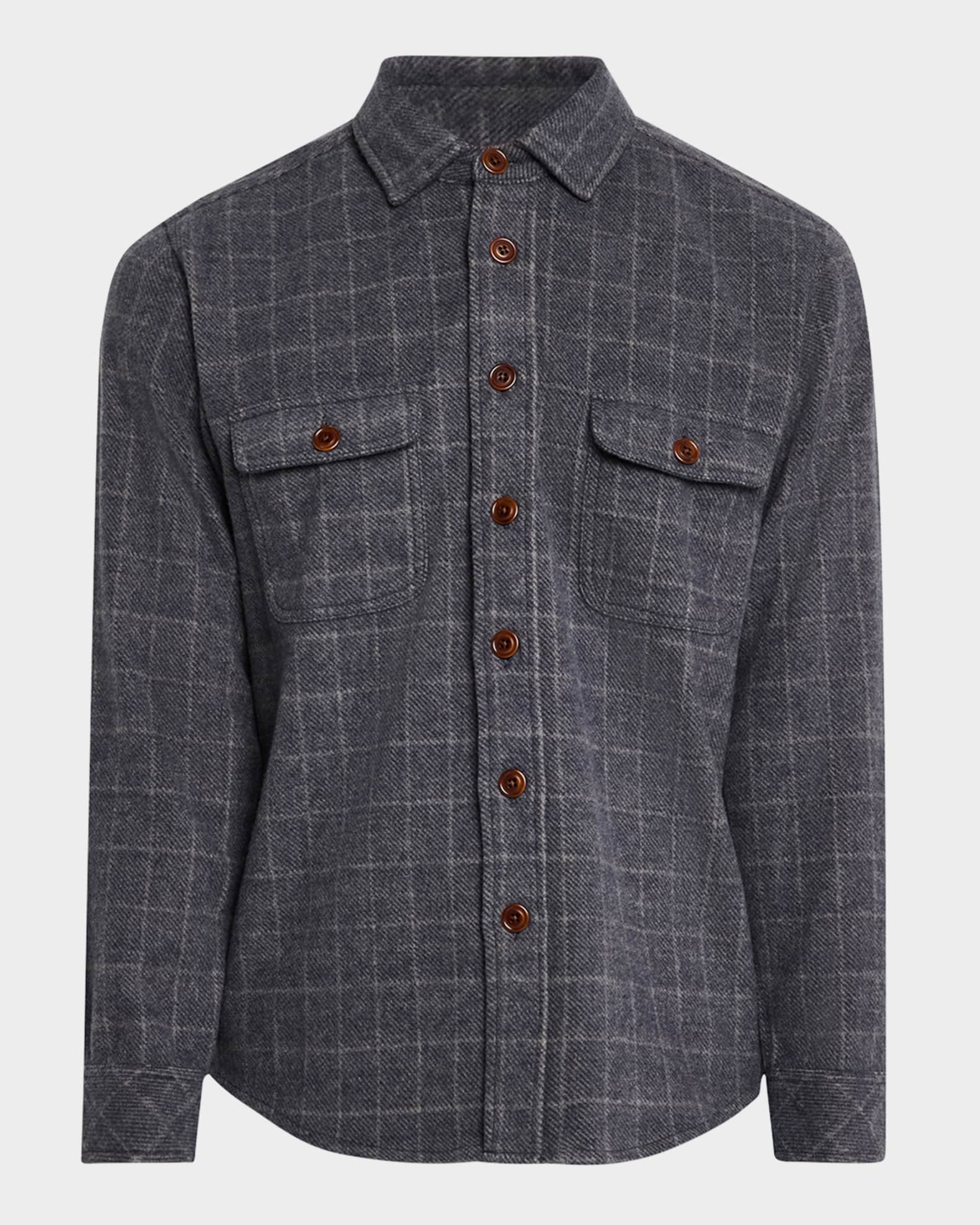 Men's Alder Check Flannel Button-Down Shirt 0
