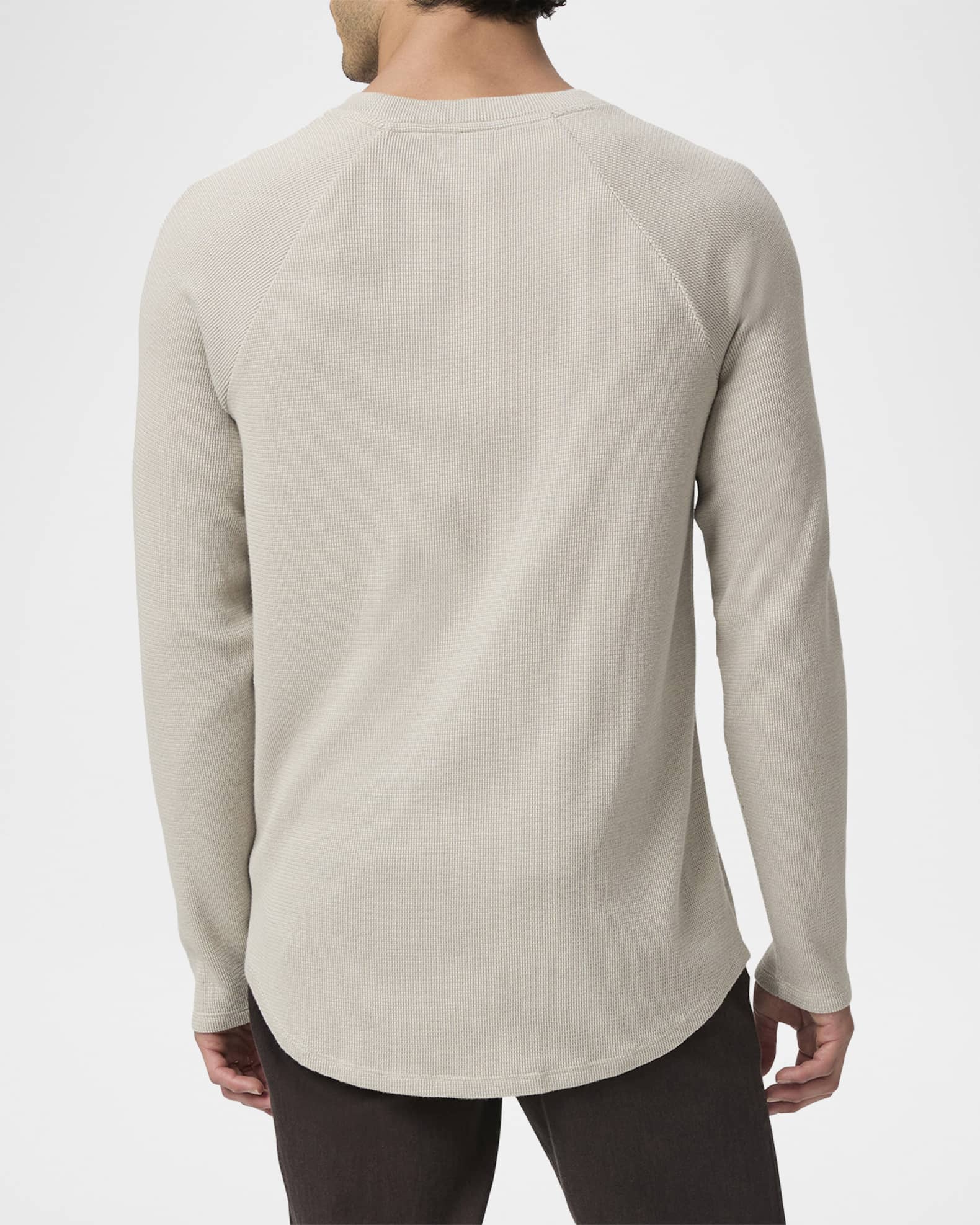 PAIGE Men's Odin Waffle-Knit Baseball T-Shirt | Neiman Marcus