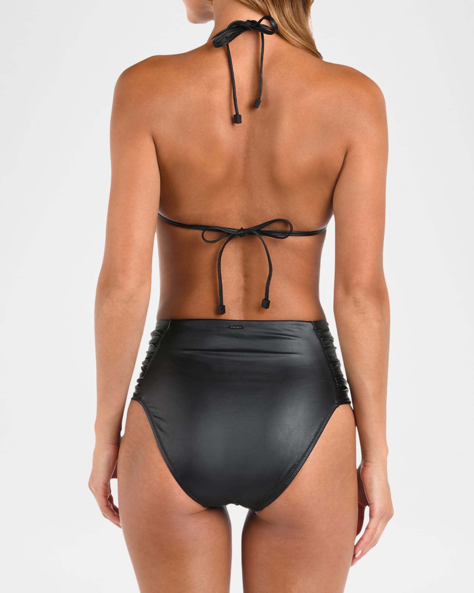 Lux Leather Two-Piece Swimsuit Neiman Marcus
