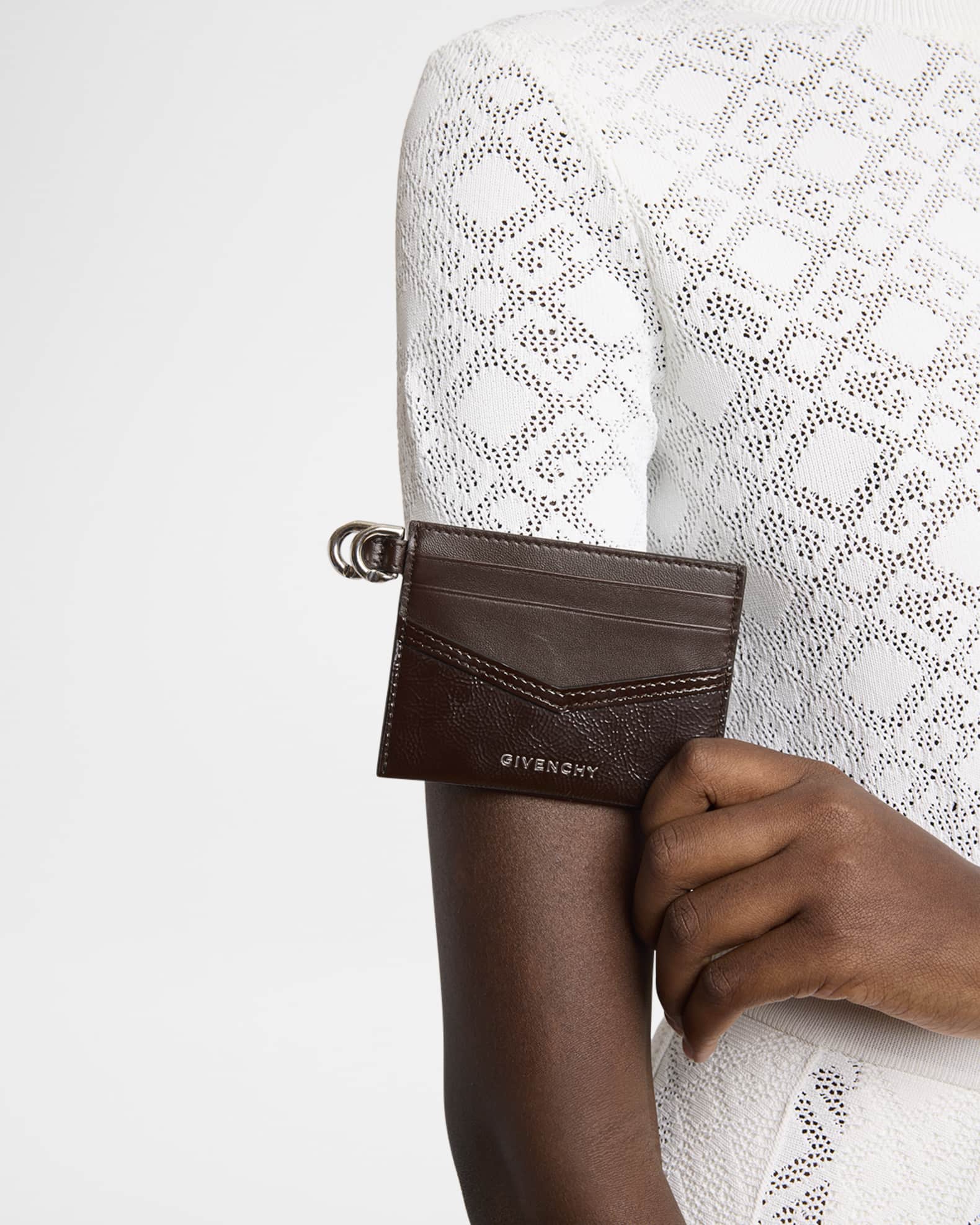 Voyou Card Holder in Shiny Crinkled Leather 1
