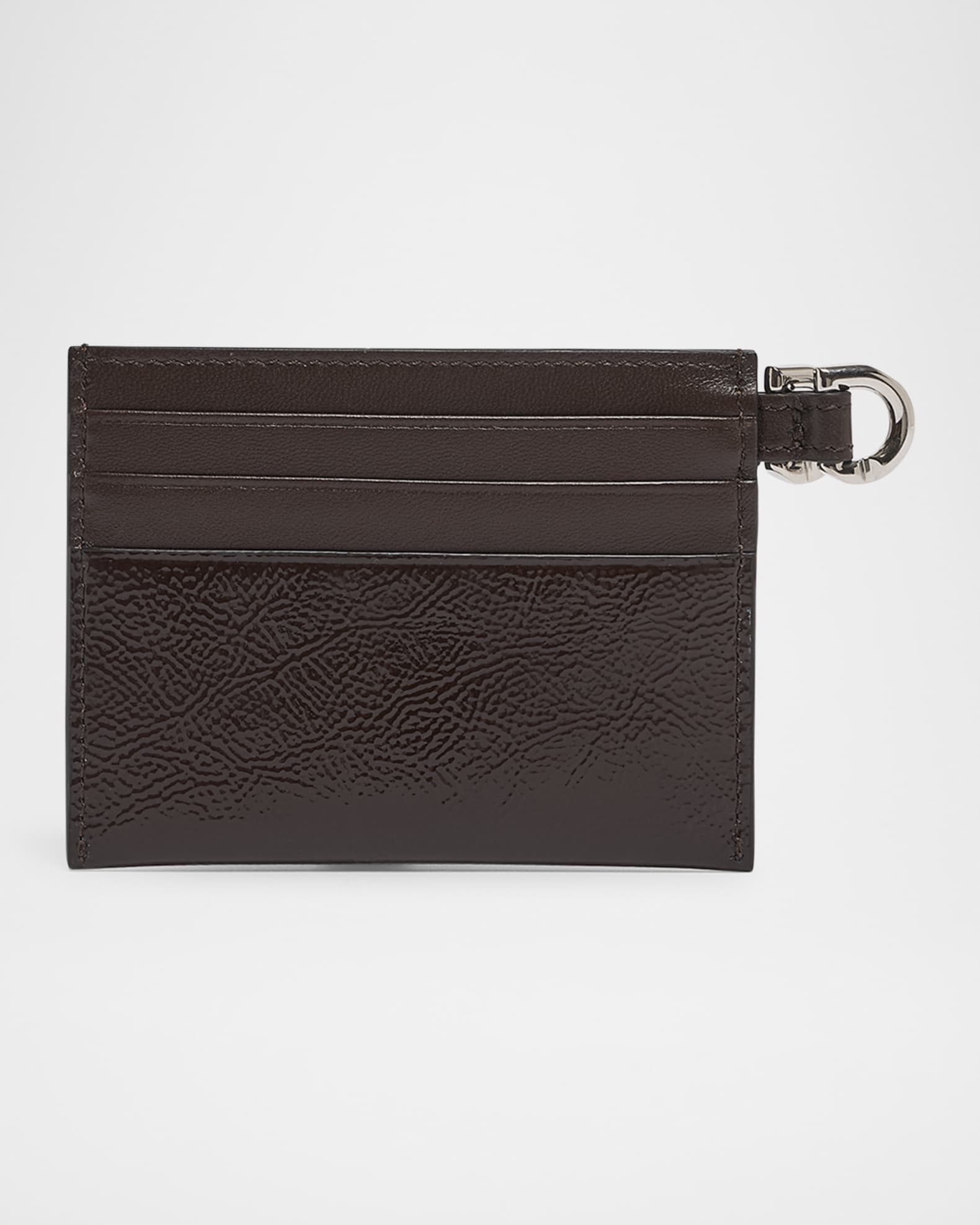 Givenchy Voyou Card Holder in Shiny Crinkled Leather