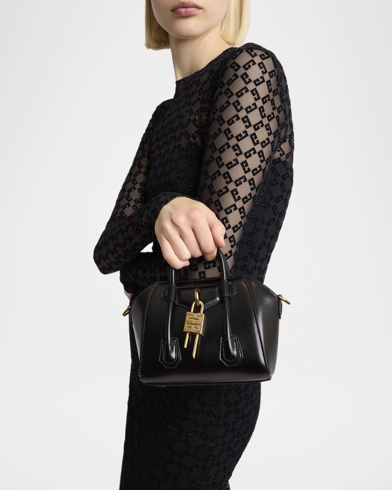 Antigona Toy Lock Top-Handle Bag in Leather 1