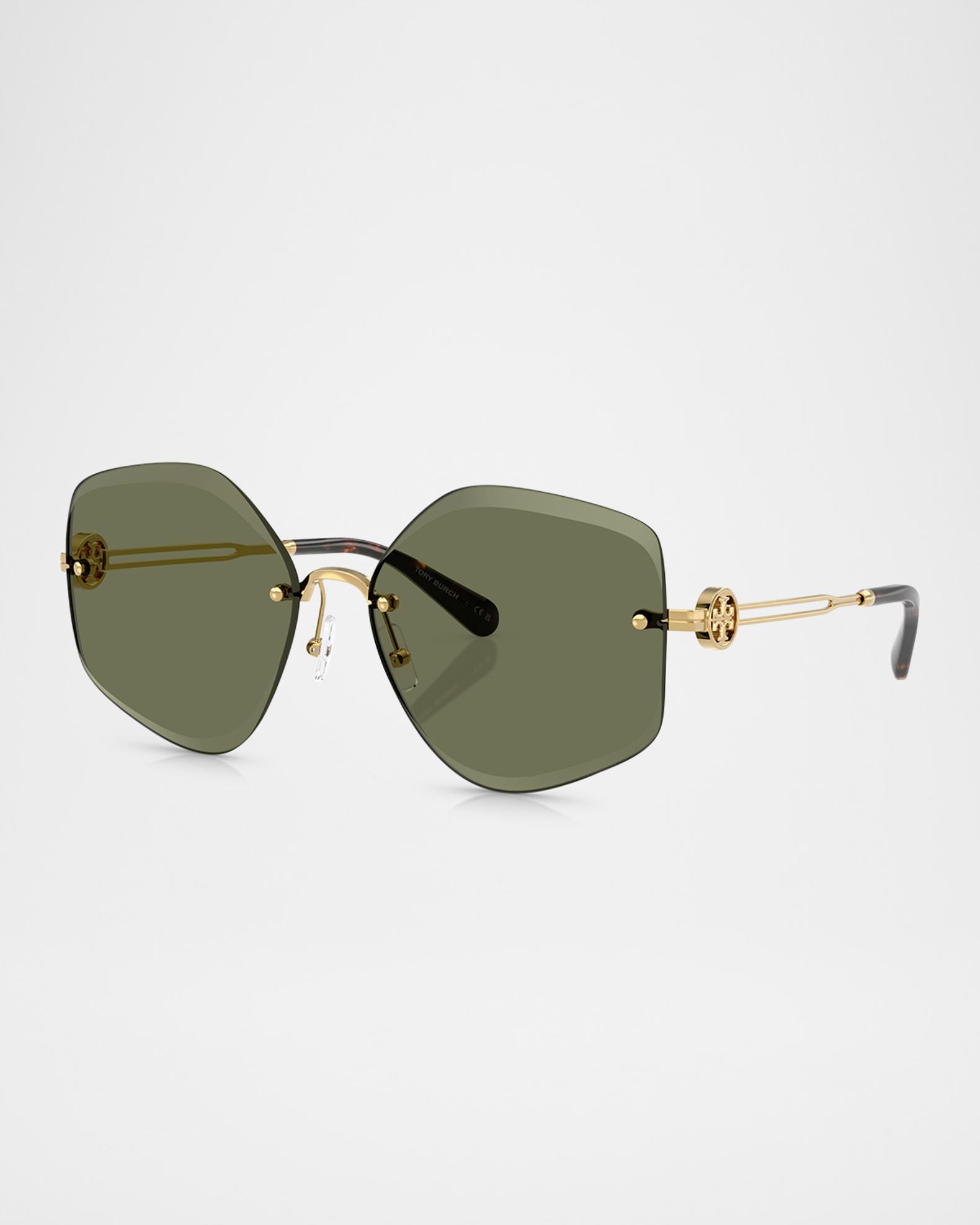 Tory Burch TY6111 Geometric Sunglasses | Neiman Marcus display picture 2
