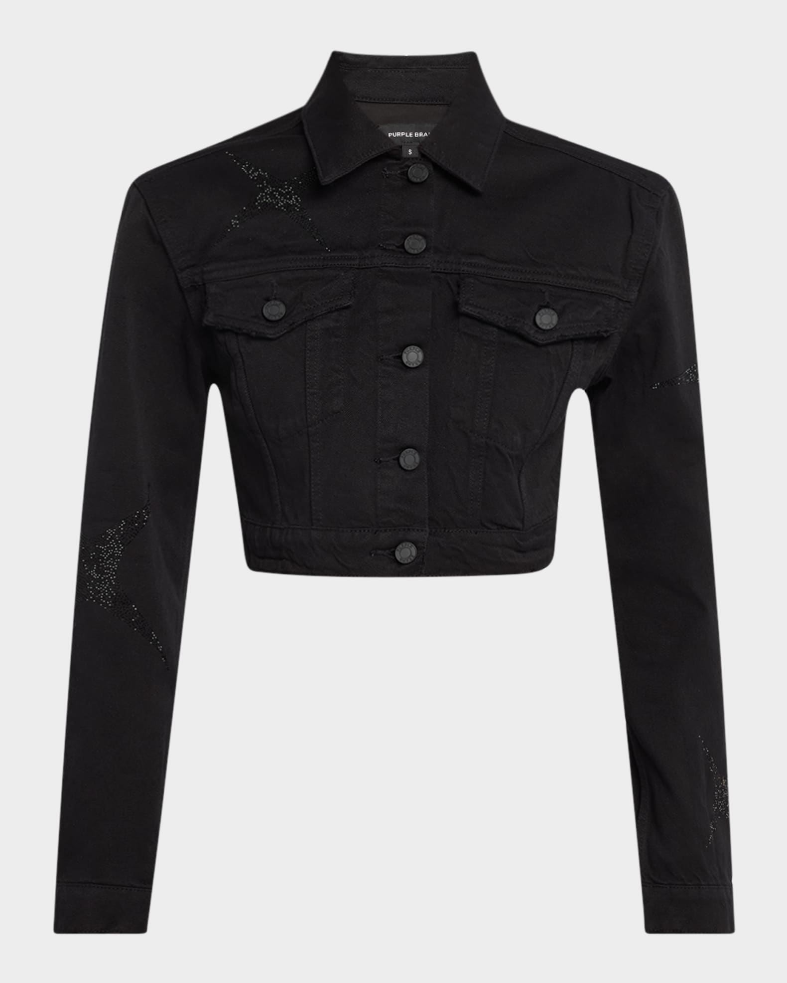 Cropped Star Denim Jacket 0