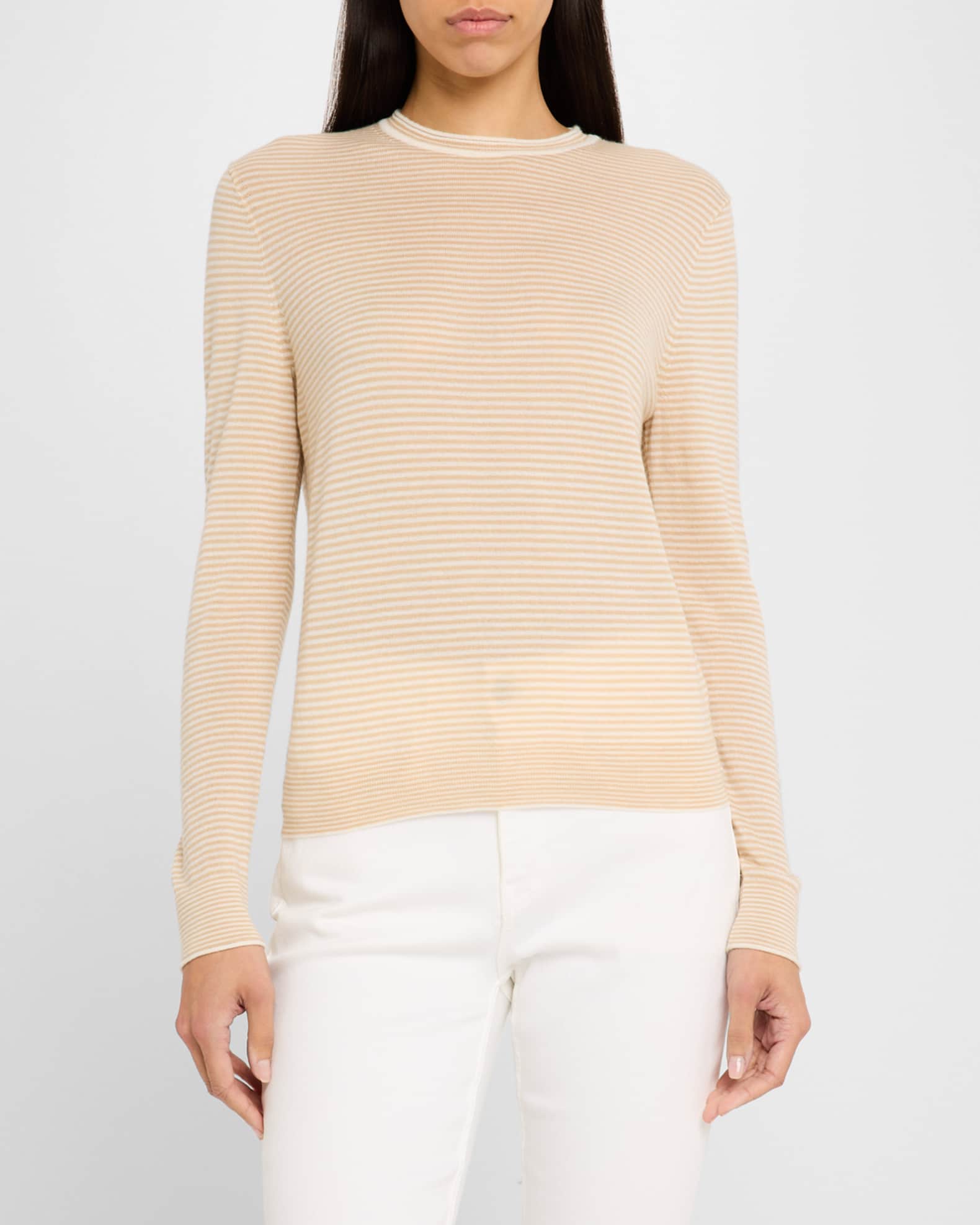 Striped Crewneck Cashmere Sweater