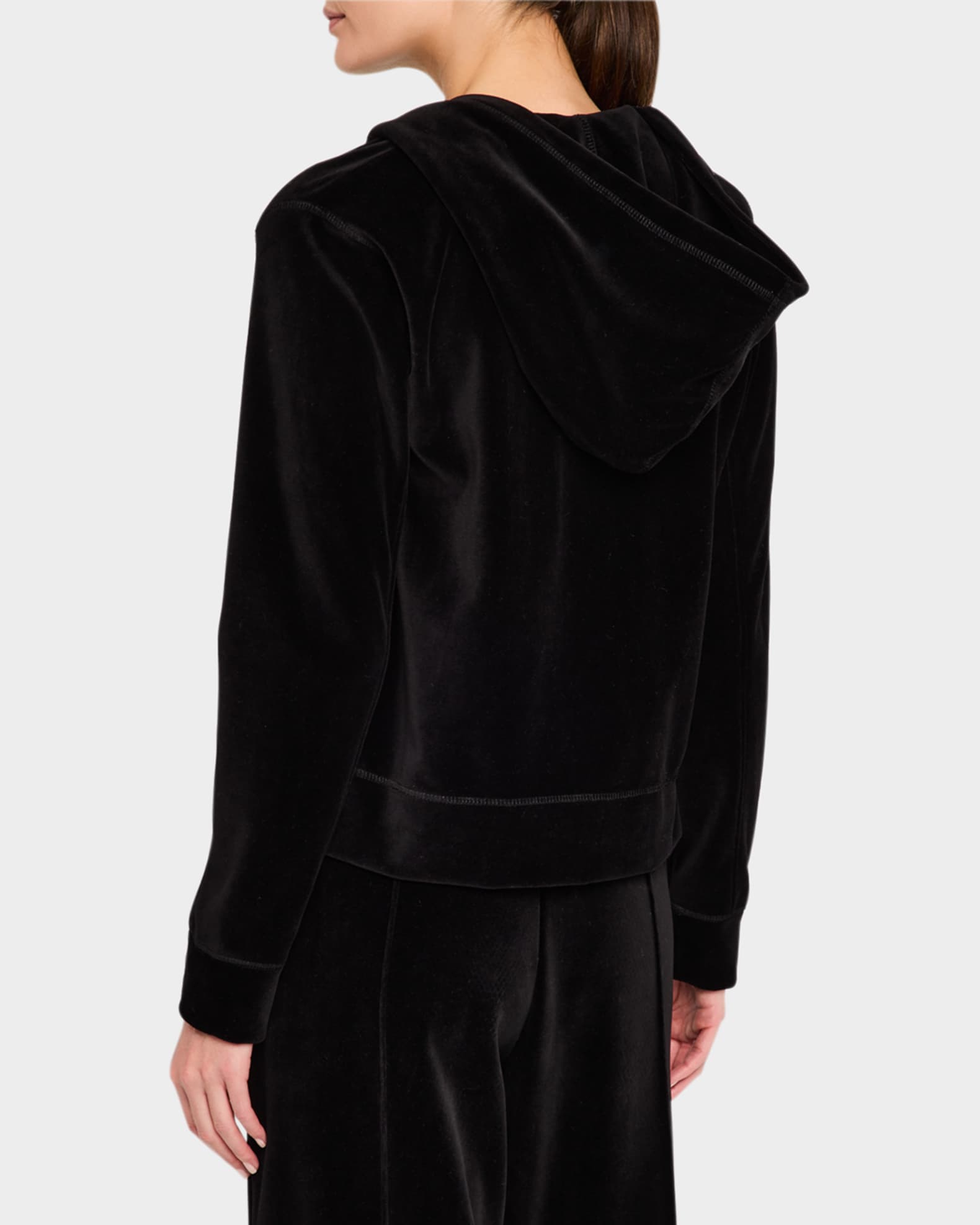Ganni Heavy Velour Zip Hoodie | Neiman Marcus