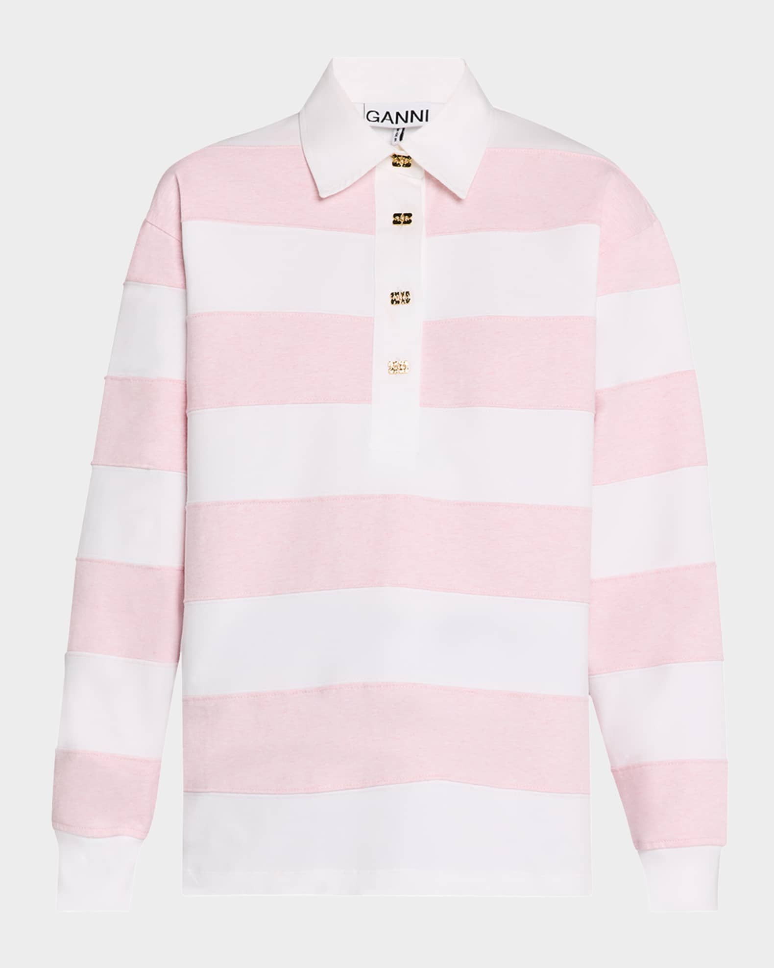 Stripe Heavy Cotton Polo Top 0