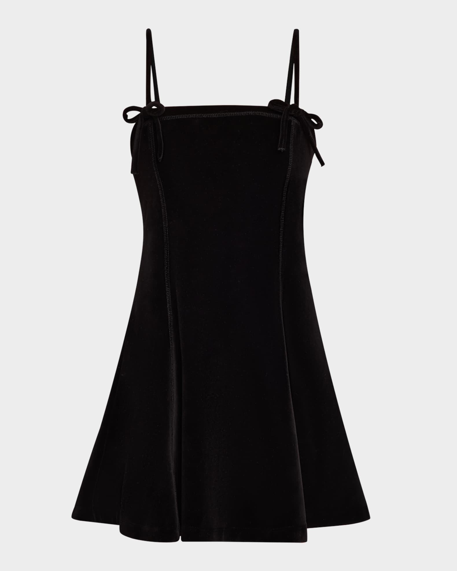 Heavy Velour Strappy Mini Dress 0