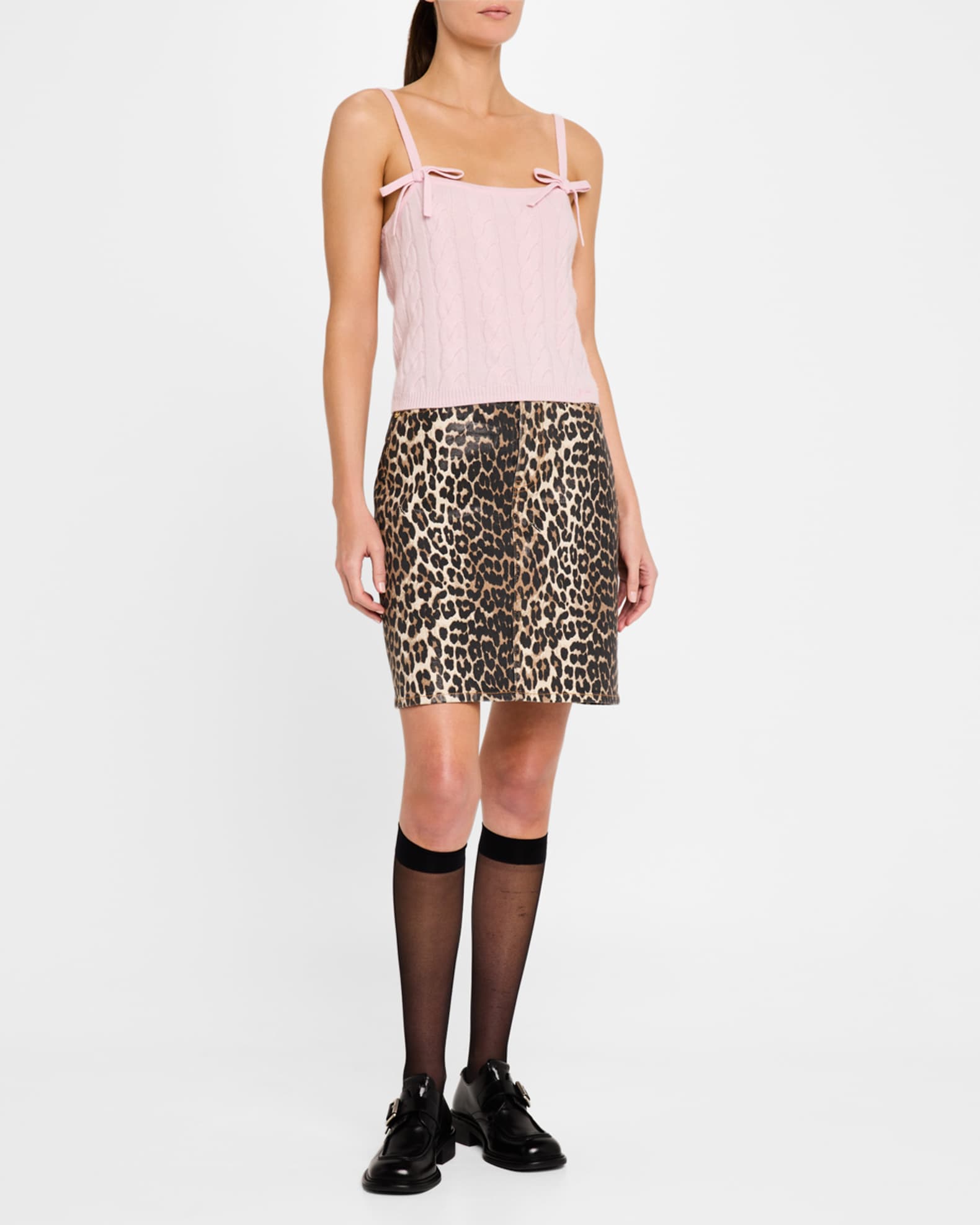 Cashmere Mix Bow Strap Top 1