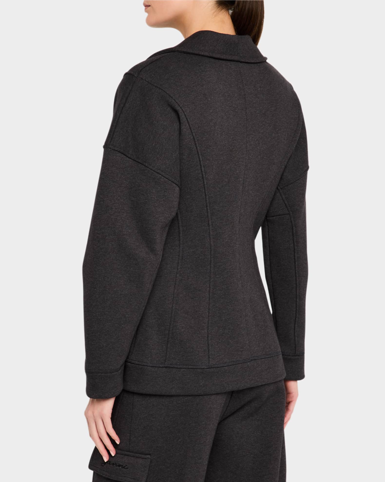 Ganni Heavy Fleece Zip-Up Jacket | Neiman Marcus