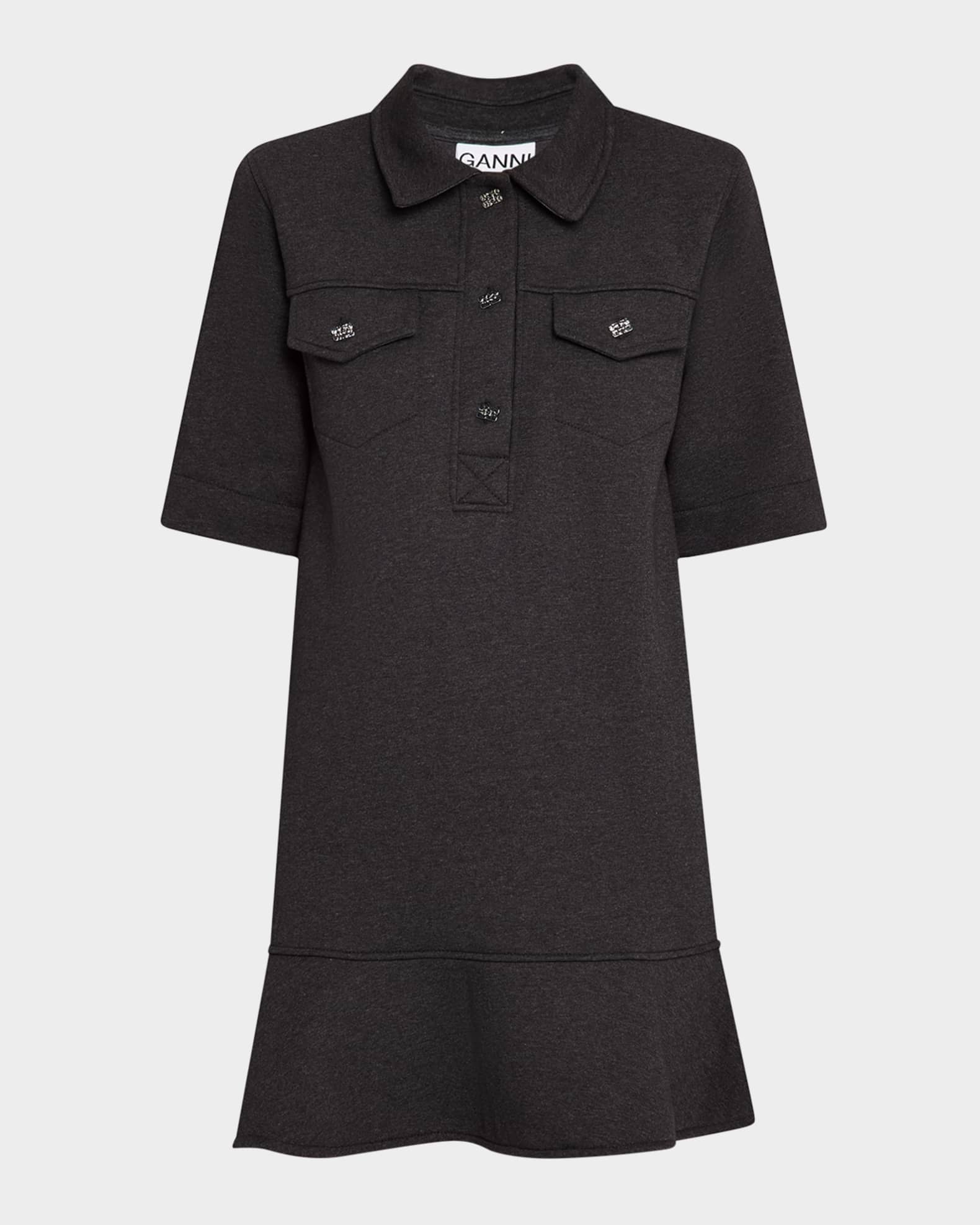 Heavy Fleece Short-Sleeve Mini Dress 0