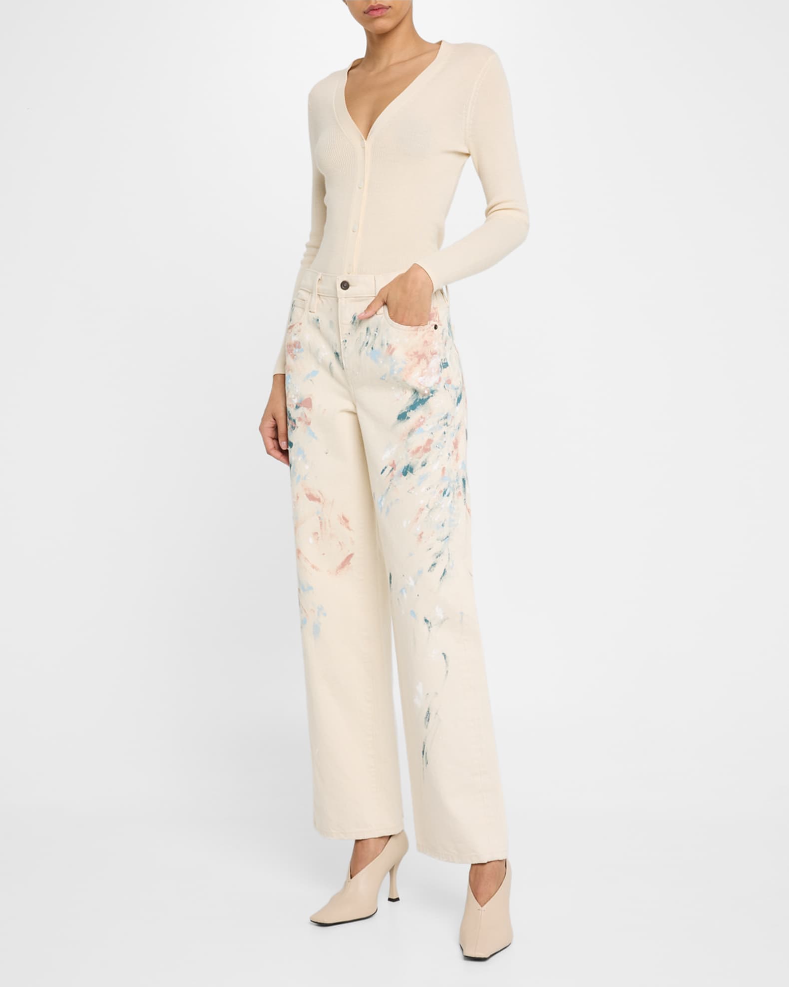 Wyckoff Straight-Leg Paint Stroke Jeans 1