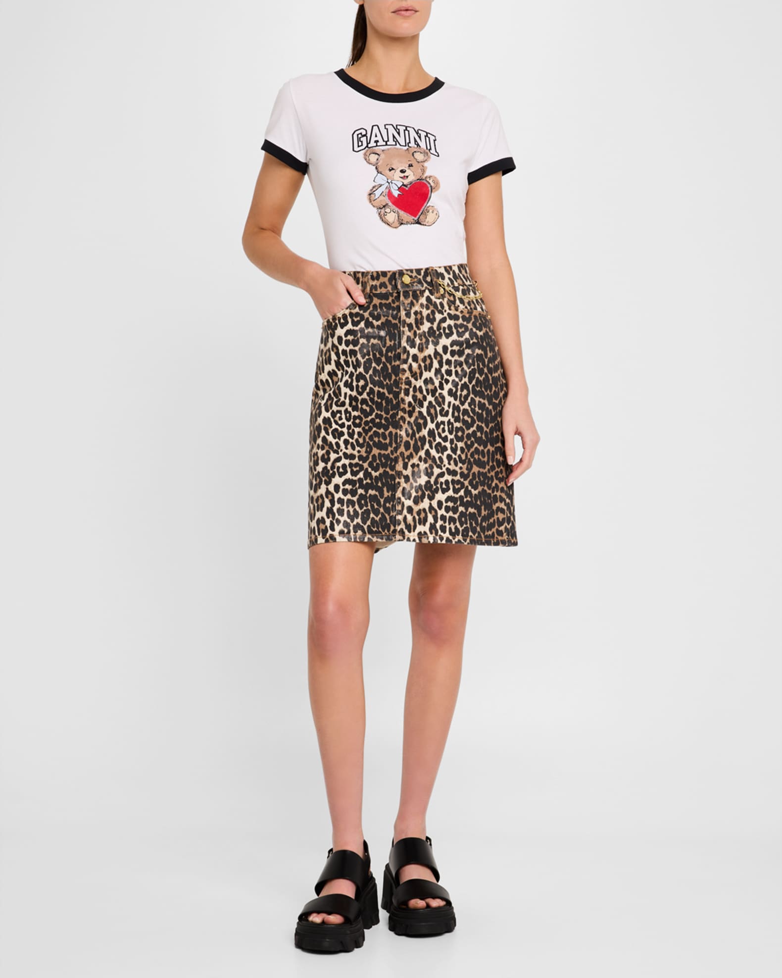 Basic Jersey Short-Sleeve Bear T-Shirt 1