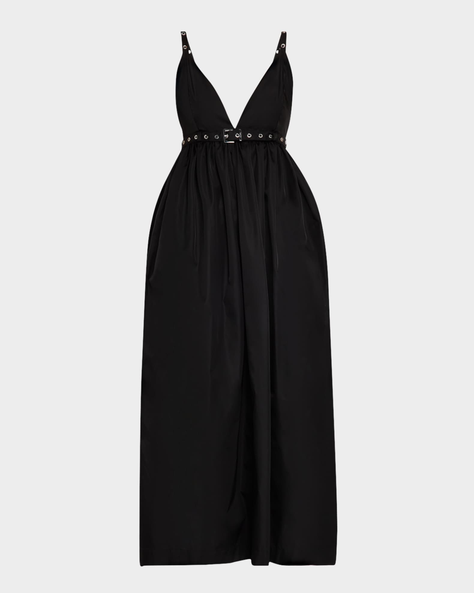 Sleeveless Plunge Empire Midi Dress 0