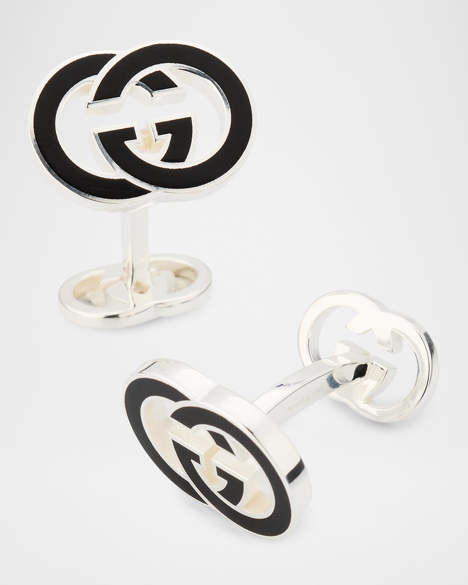 Gucci Men's Interlocking G Enamel Cufflinks | Neiman Marcus