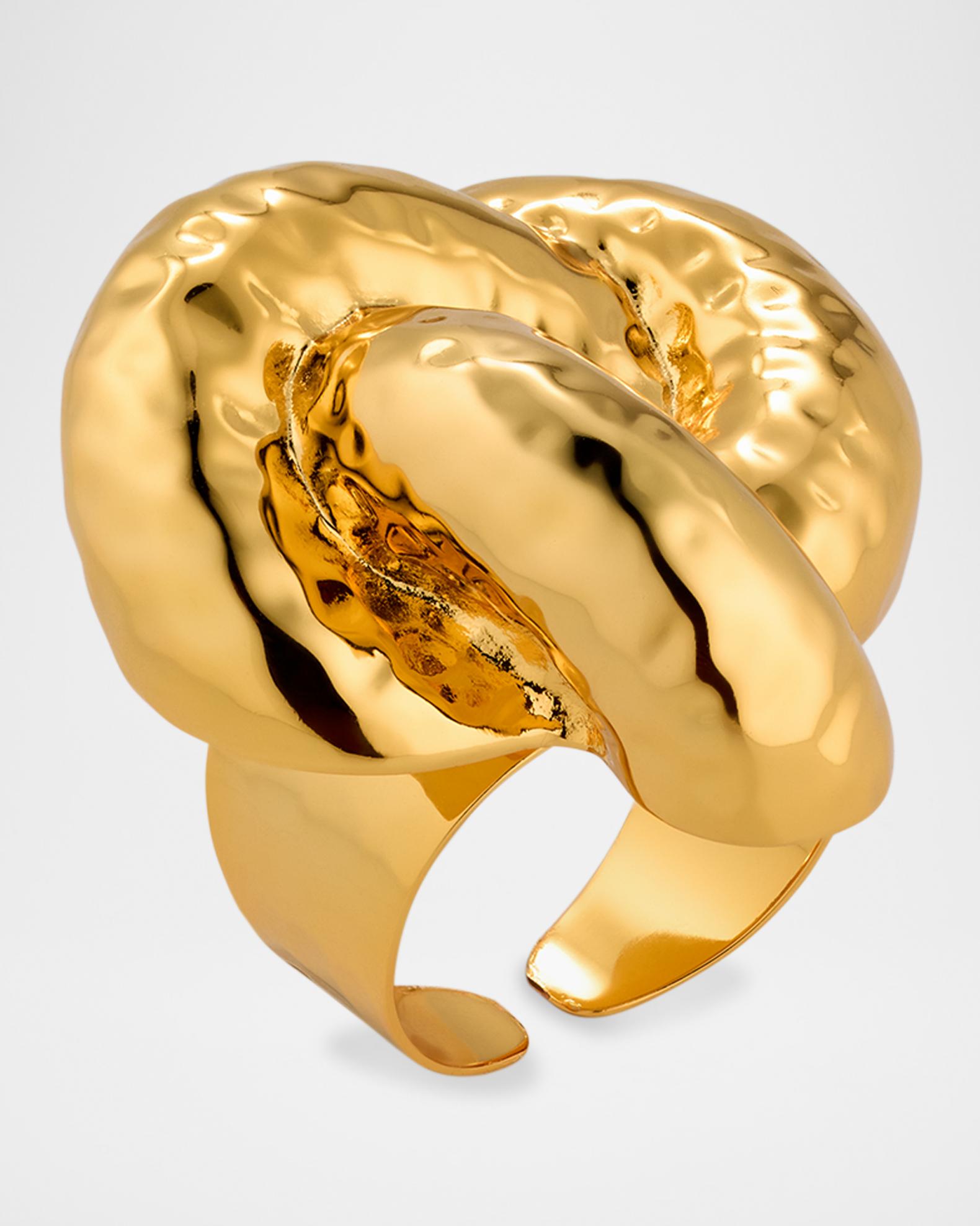 NEST Jewelry Hammered Gold Knot Adjustable Ring | Neiman Marcus