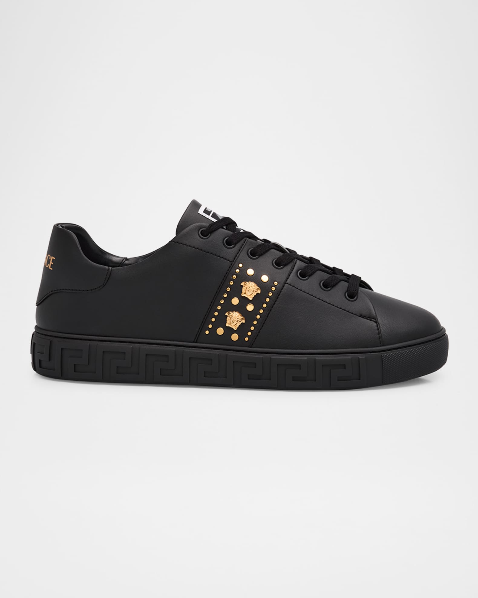 Men's La Greca Leather Low-Top Sneakers 0