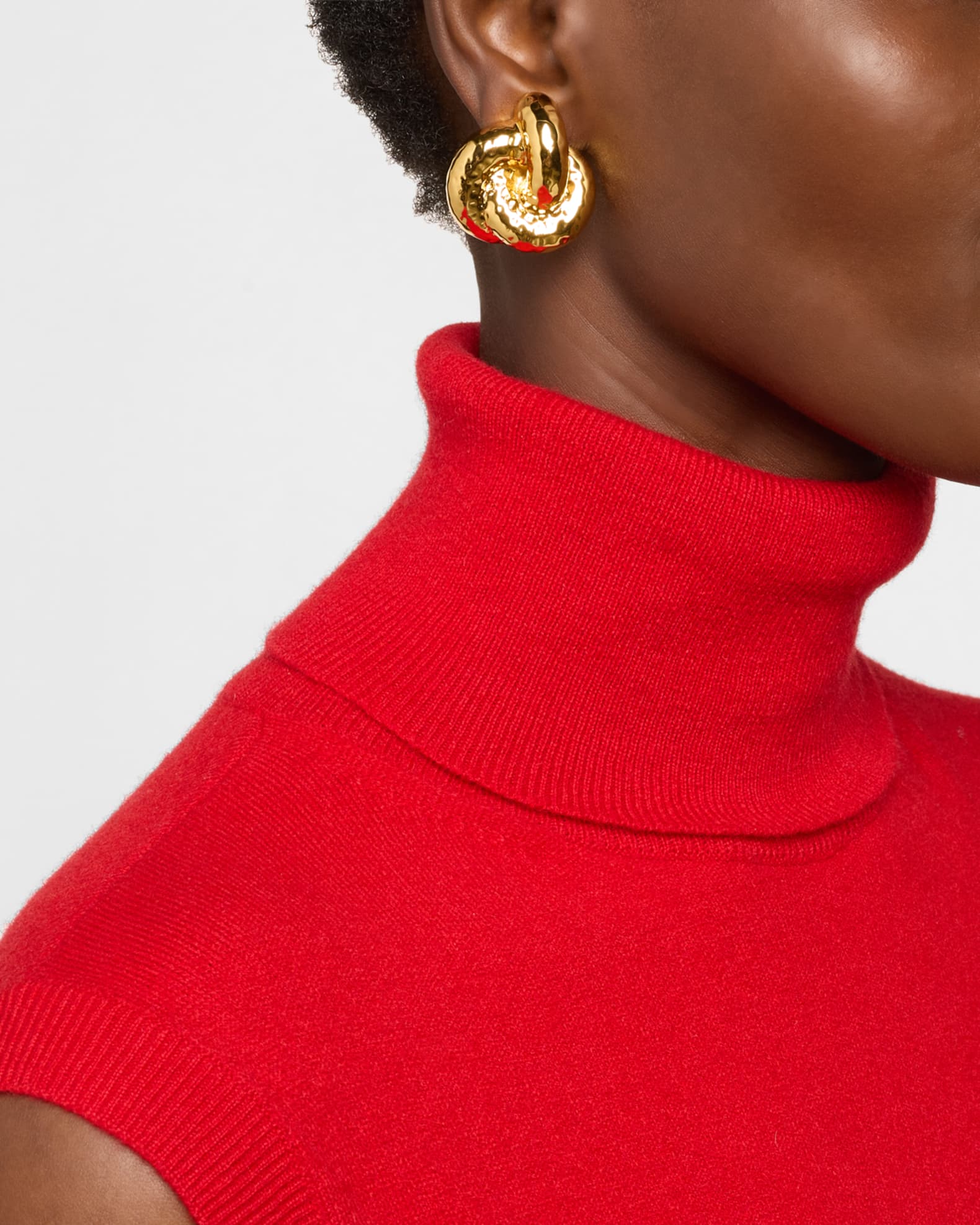 Hammered Knot Clip-On Earrings 1