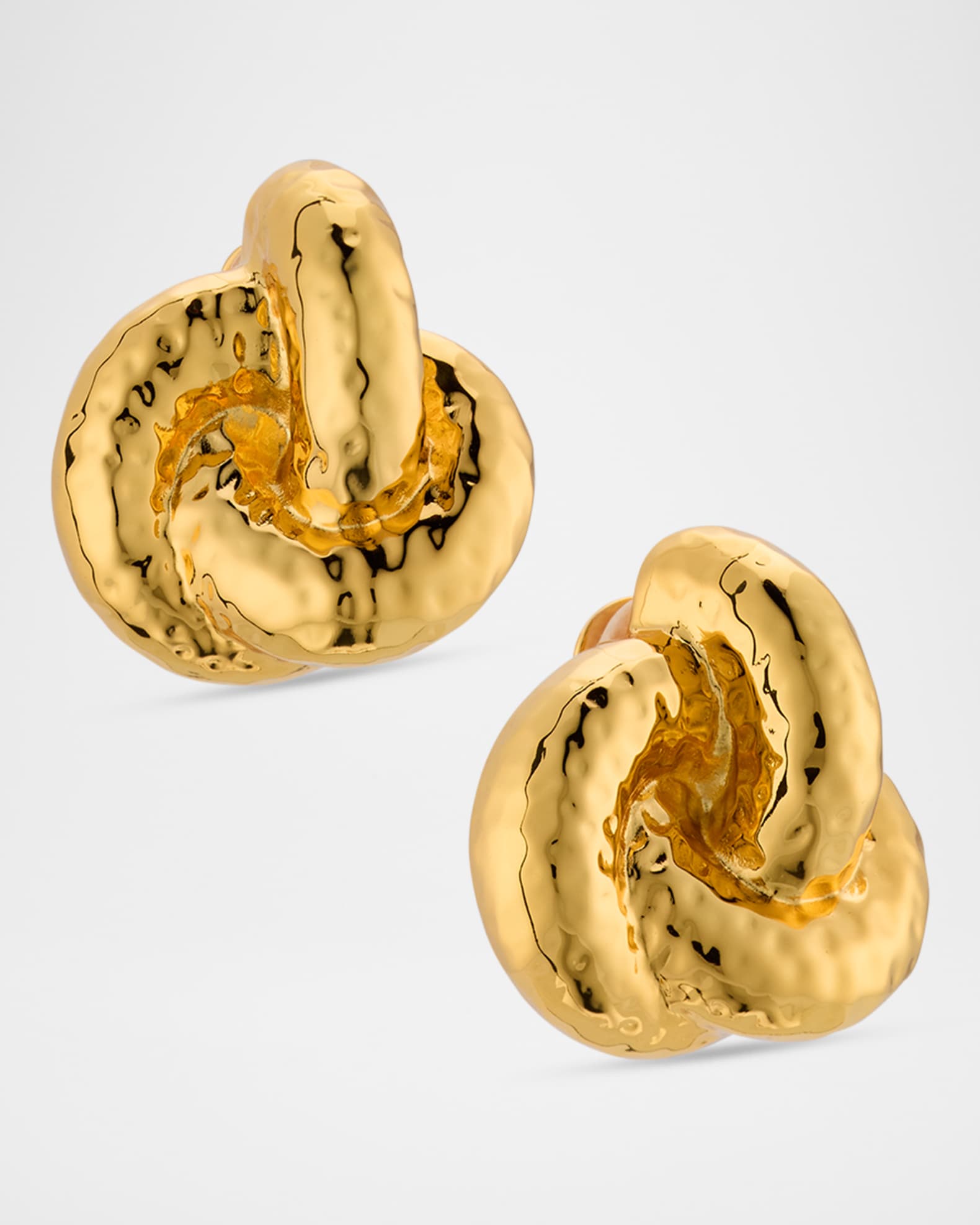 Hammered Knot Clip-On Earrings 0