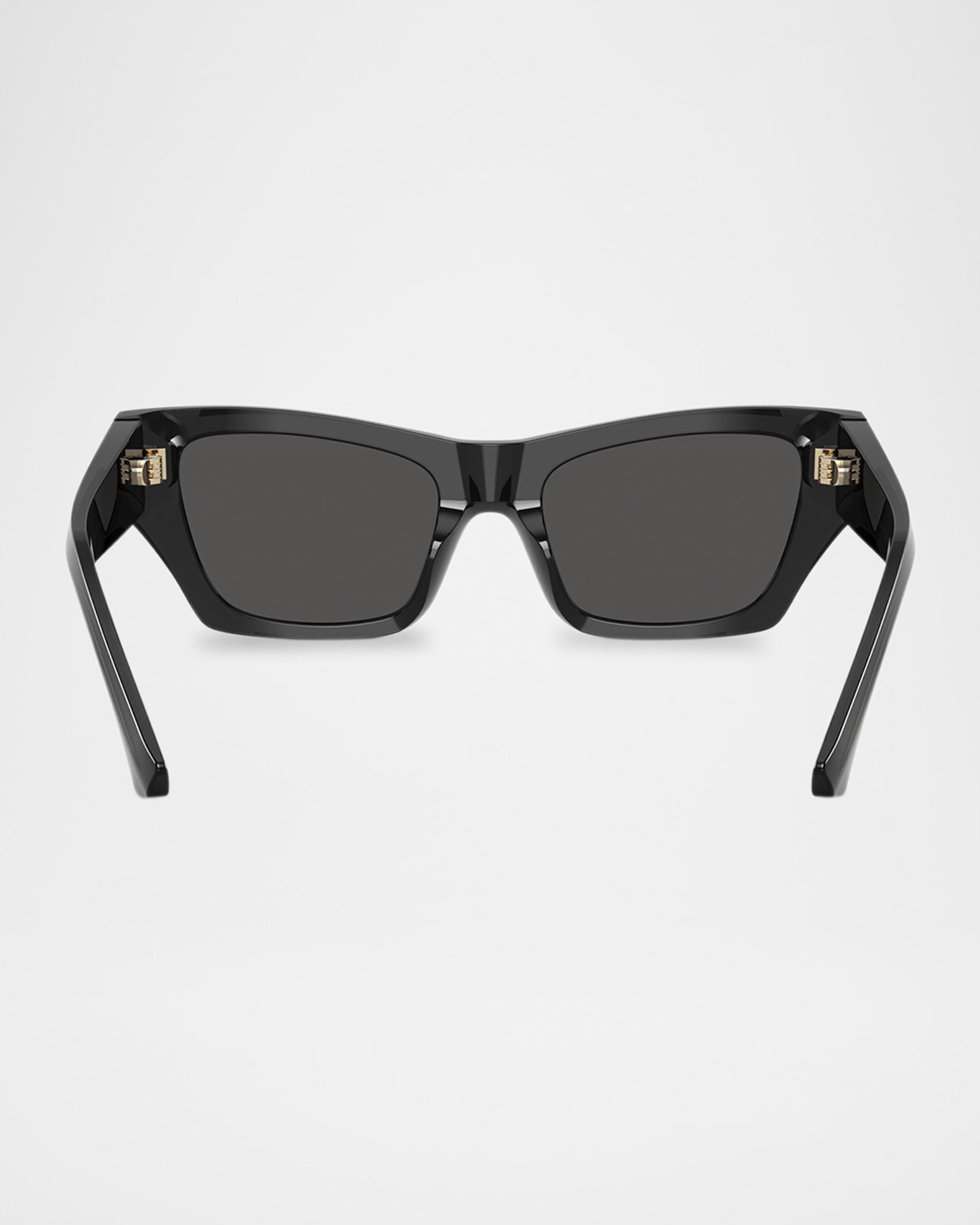 Burberry Black Cat Eye Sunglasses with Gold Accents Burberry TB Collection BE4421U 4112/87 Sunglasses - US main image 4