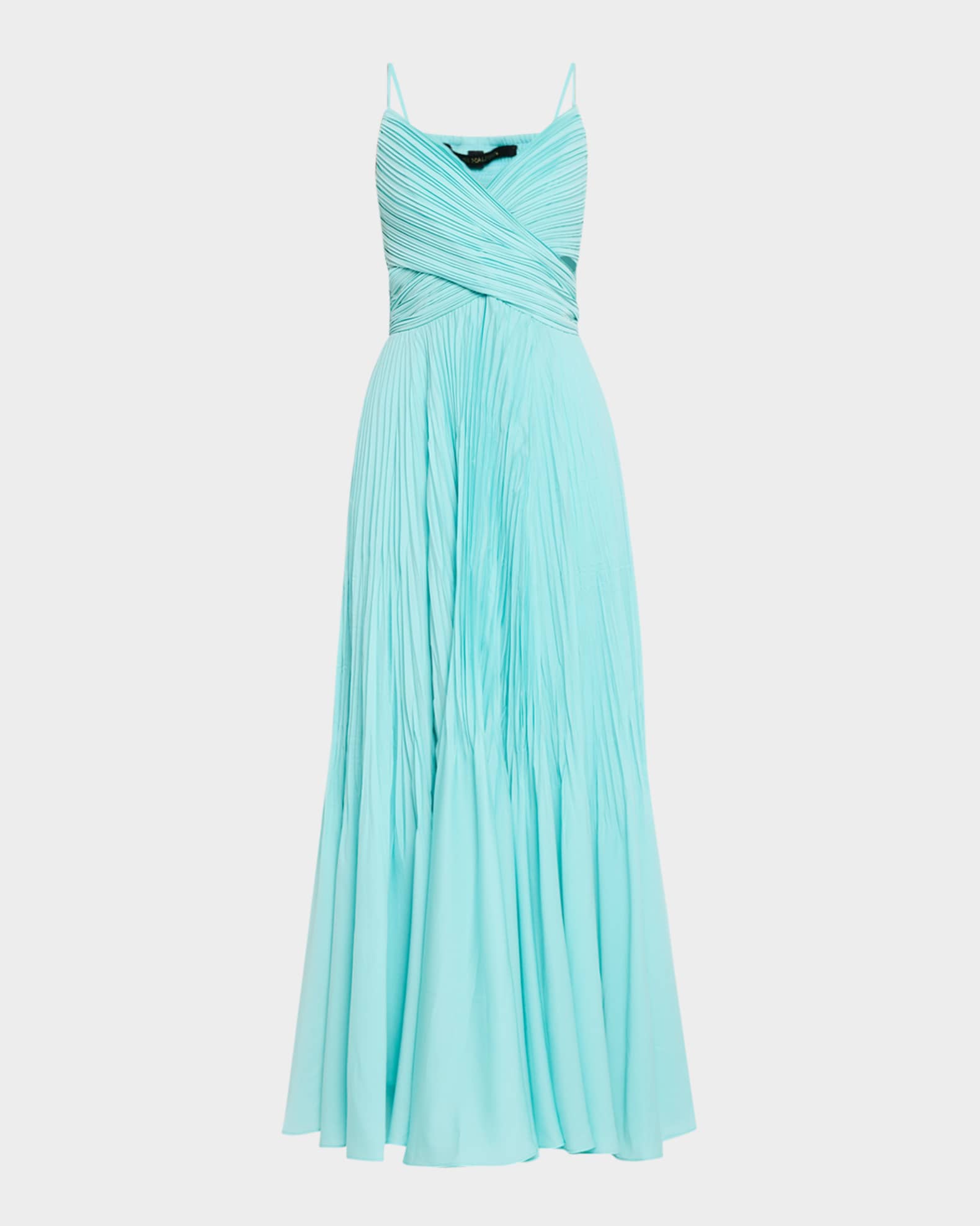 Morgan Pleated Crossover Maxi Dress 0