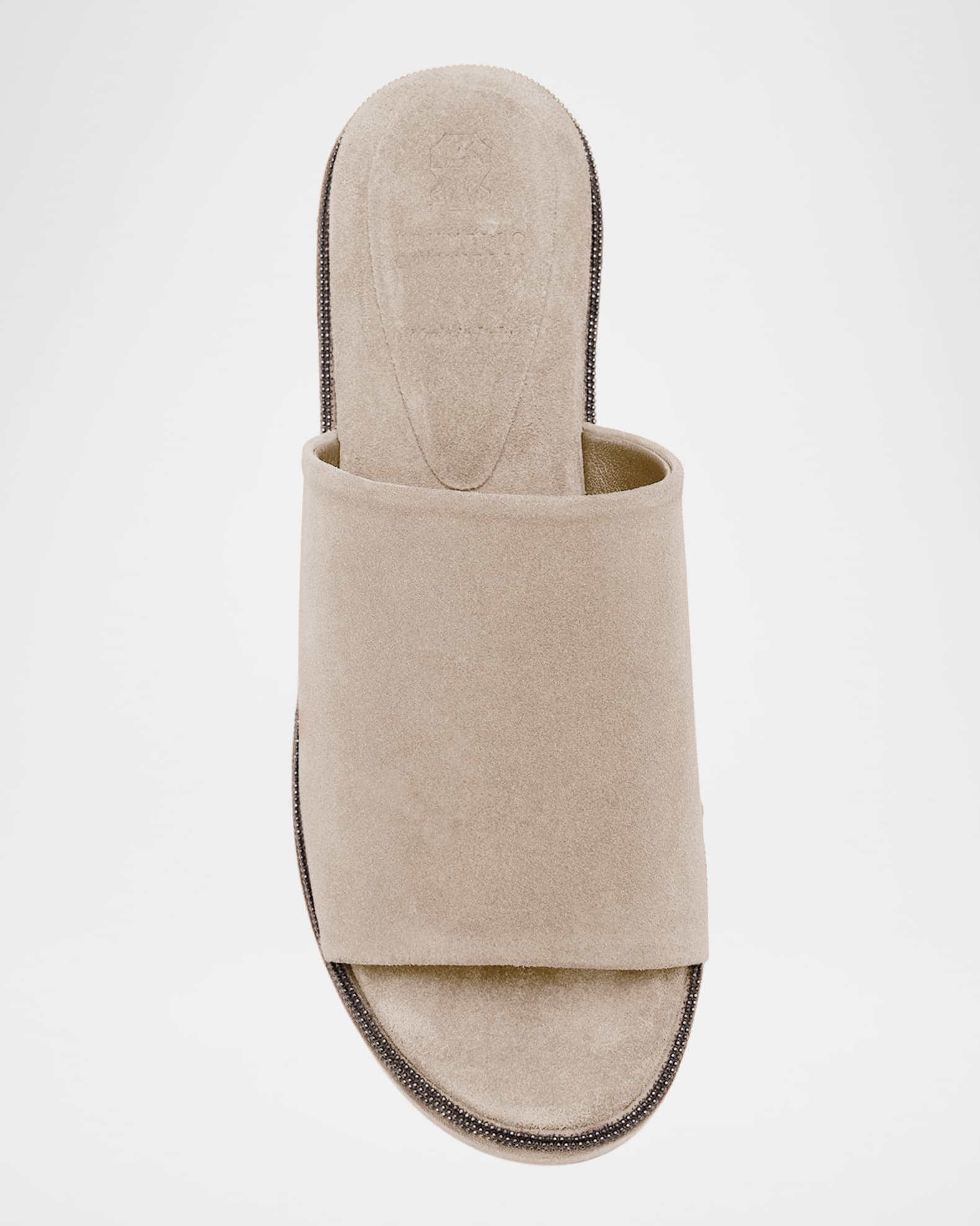 サンダル・ミュール BRUNELLO CUCINELLI Monile sandal Beige MZSFC2873 Monili suede thong sandals in beige - Brunello Cucinelli