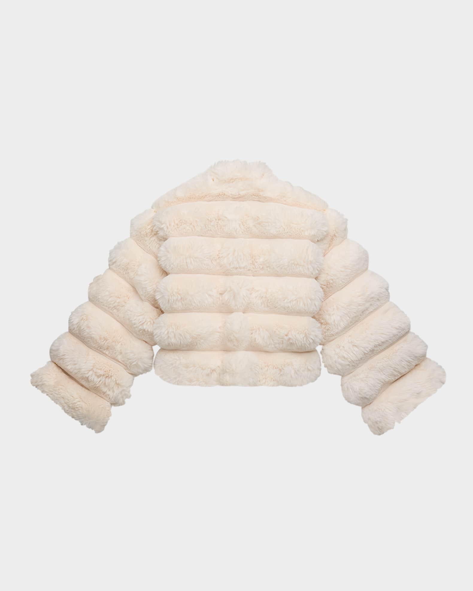 Girl's Winter Wonderland Faux Fur Puffer Jacket, Size 3T-11 1