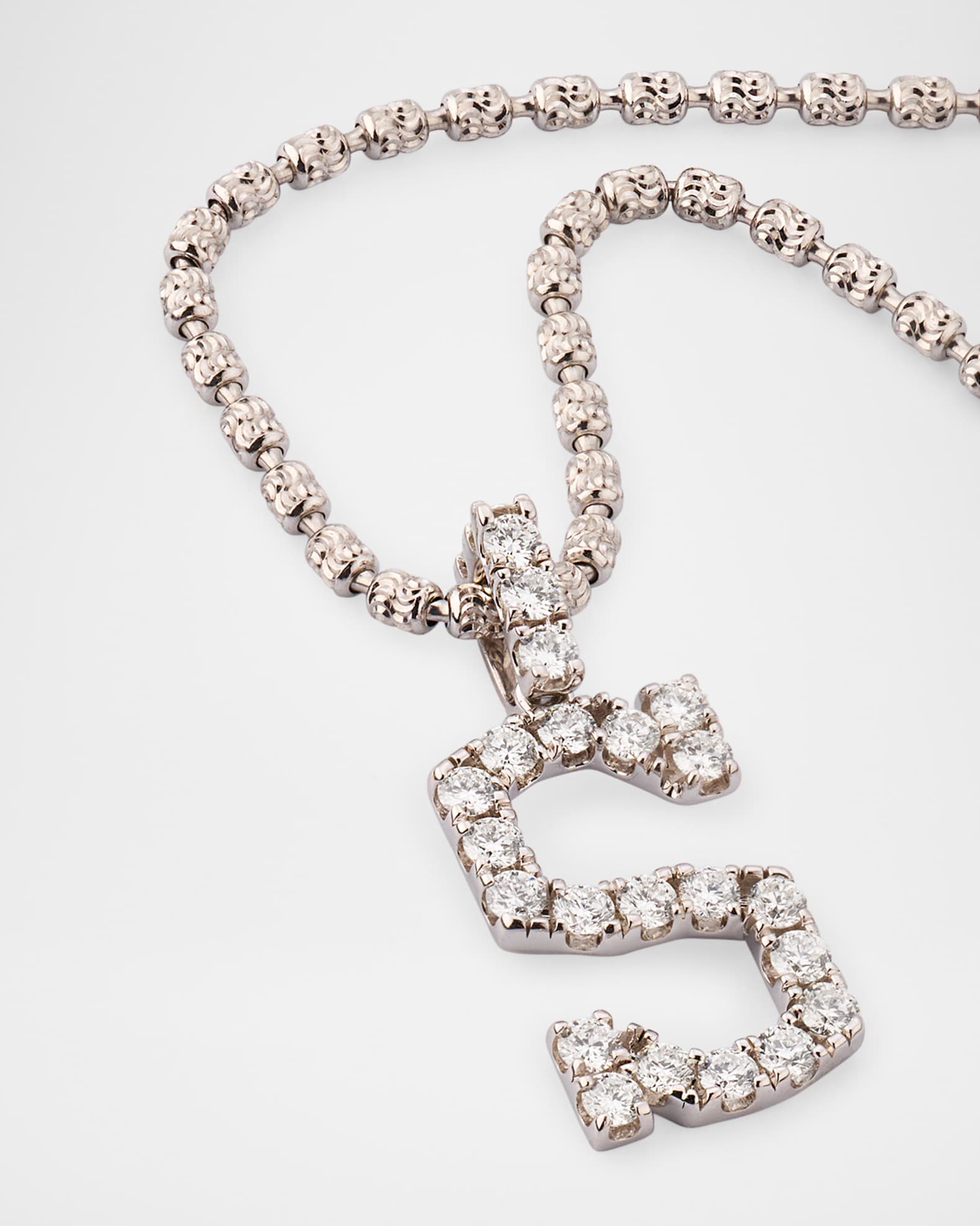 Diamond & 18k White Gold Large Pill Pendant Necklace