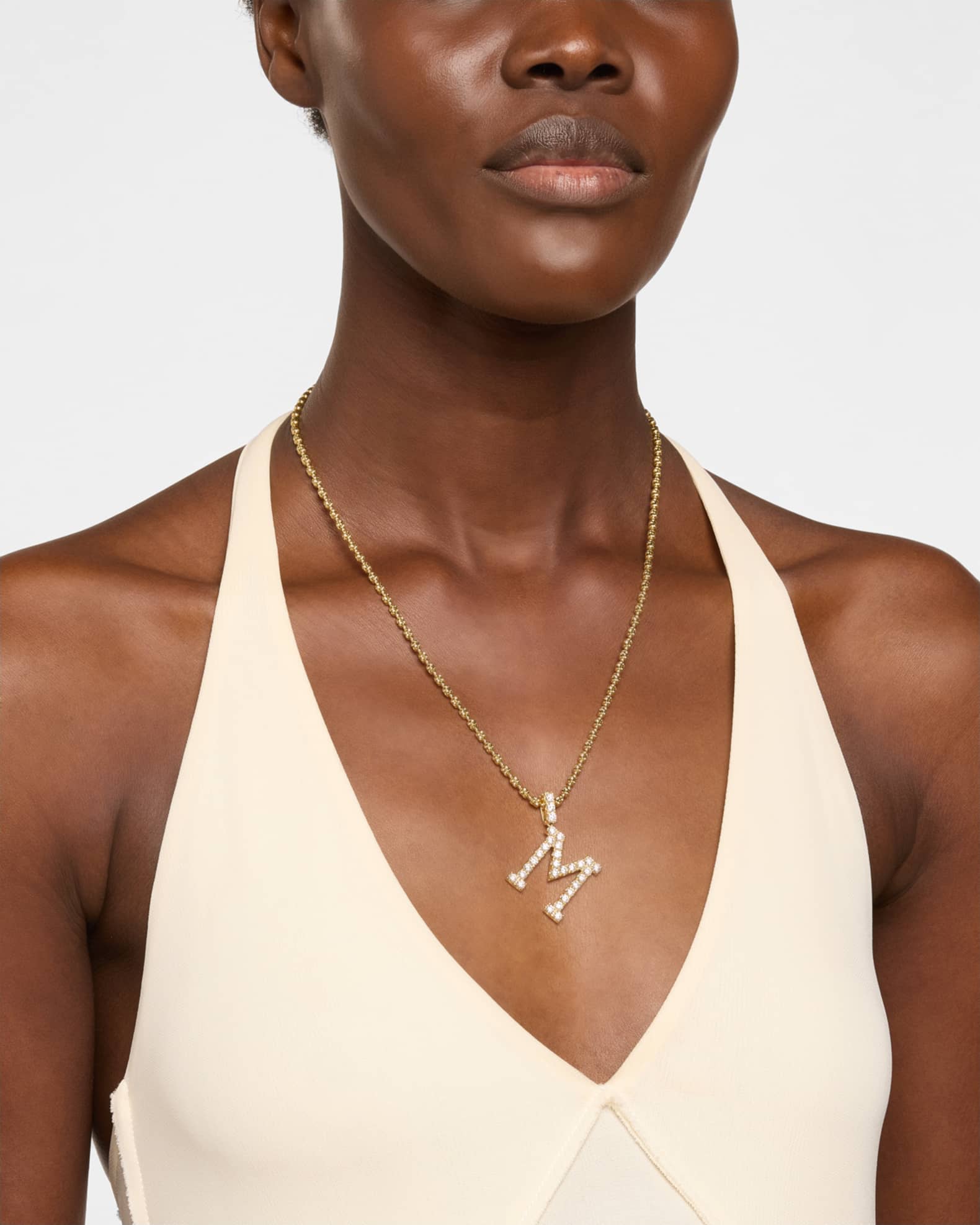 Large m necklace sales