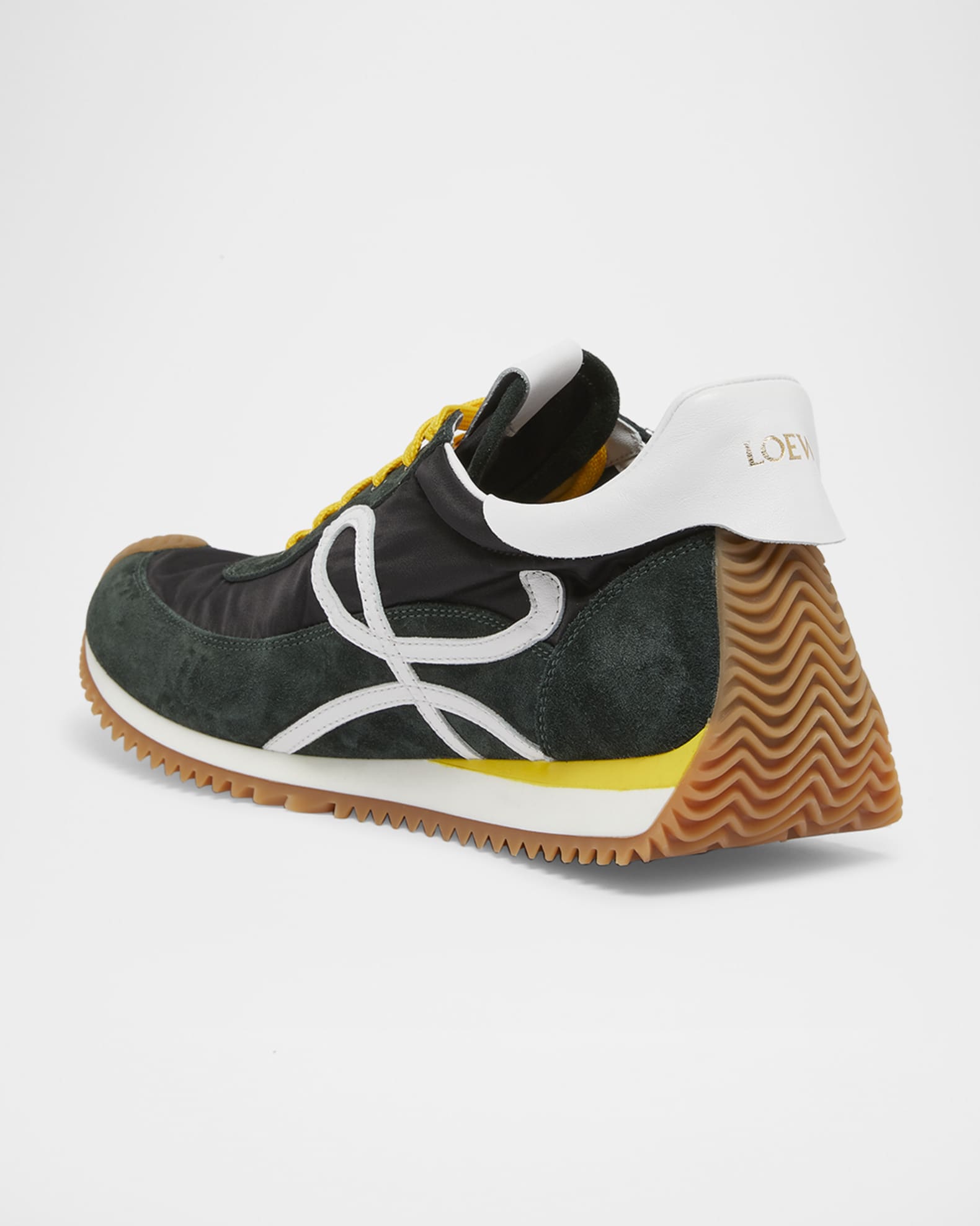Loewe Men's Flow Runner 2.0 Nylon and Suede Low-Top Sneakers