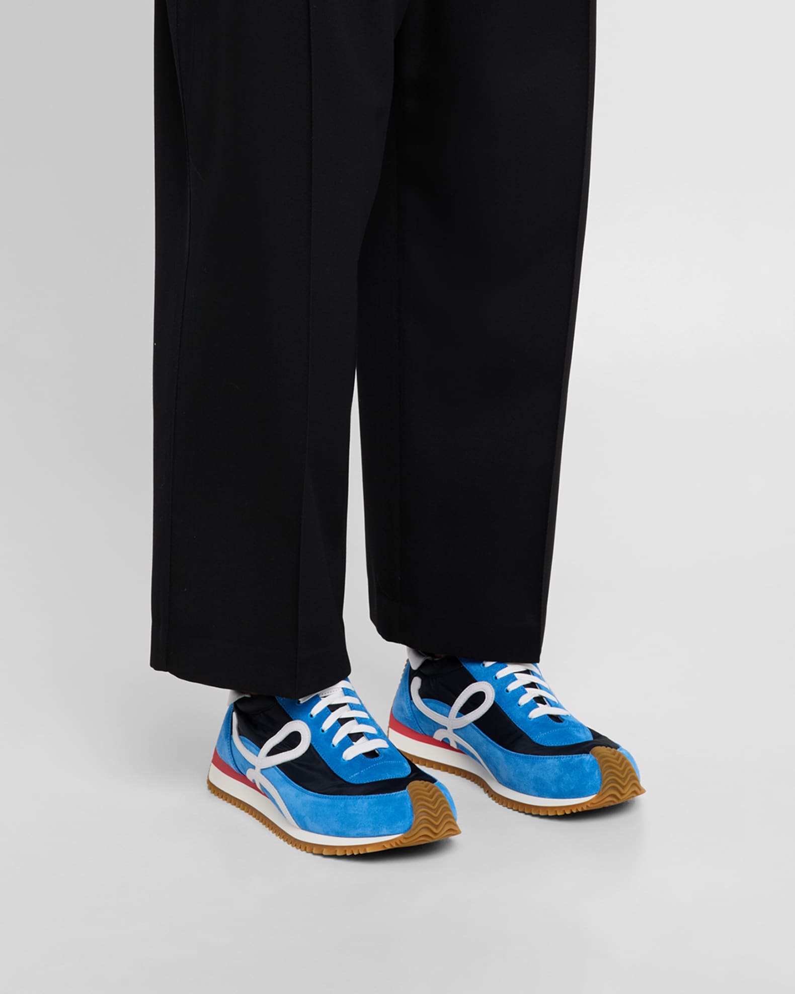 LOEWE ♦ 25SS Flow Runner 2.0 in nylon and suede Flow Runner 2.0 in nylon and suede White - LOEWE