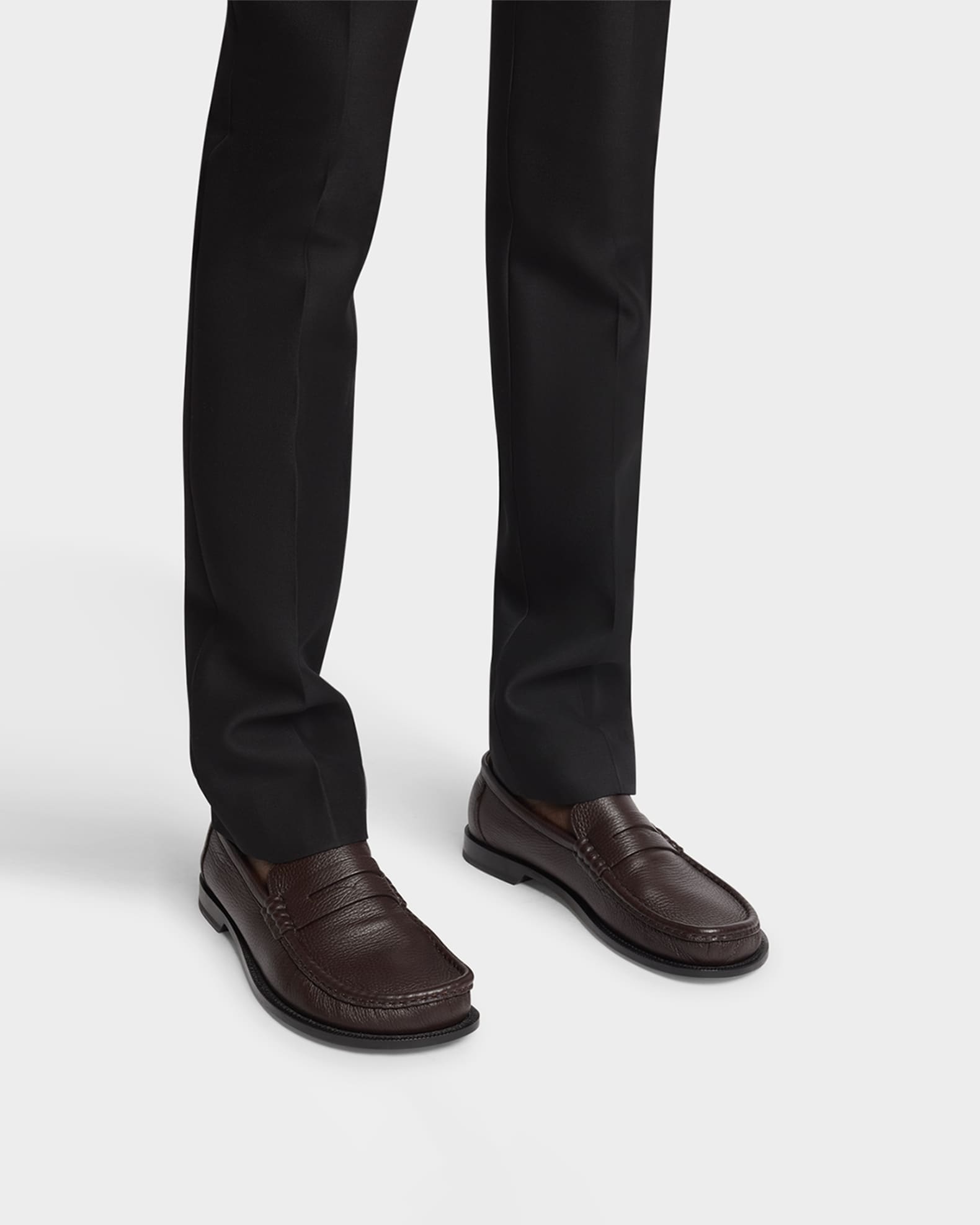 Loewe Men's Campo Deerskin Penny Loafers | Neiman Marcus
