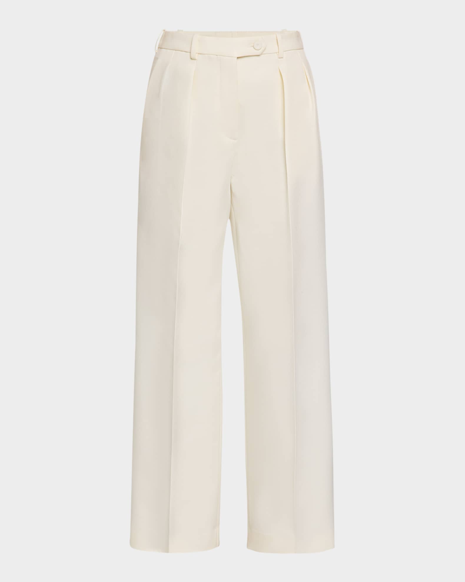Bart Pleated Taper Leg Wool Trousers 0