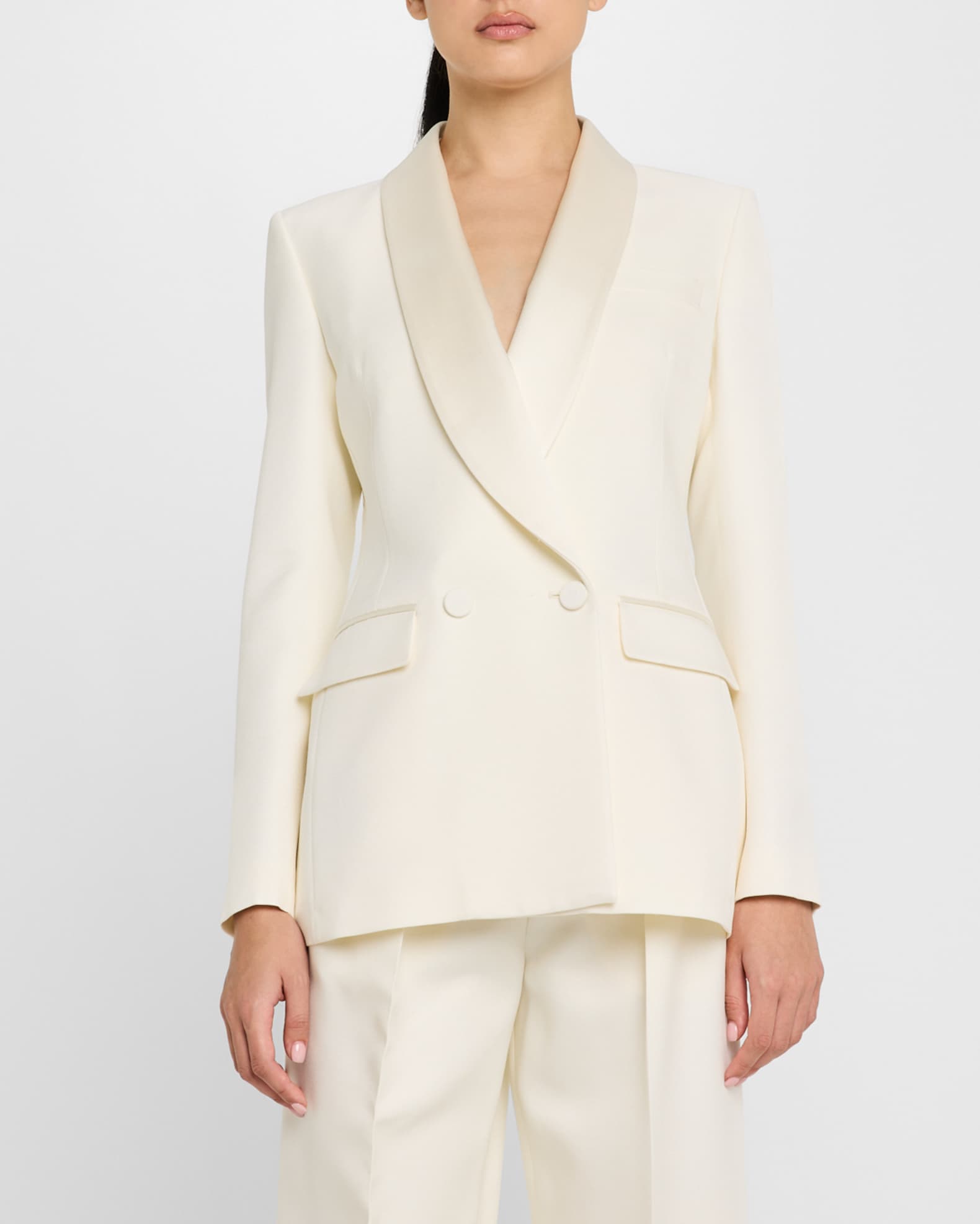 Loro Piana Doreen Double-Breasted Wool Jacket | Neiman Marcus
