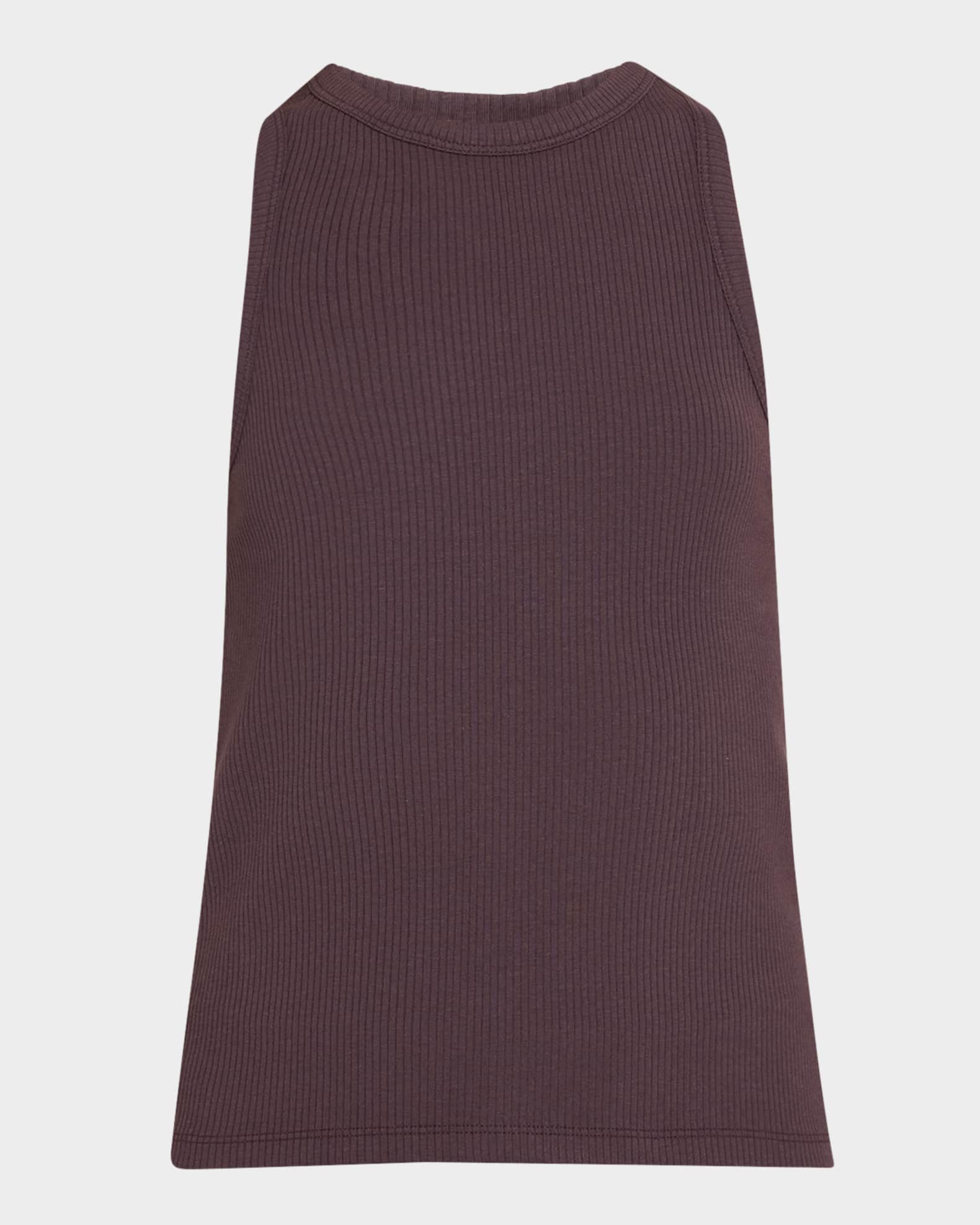 Mocha Rib Racerback Tank Top 0