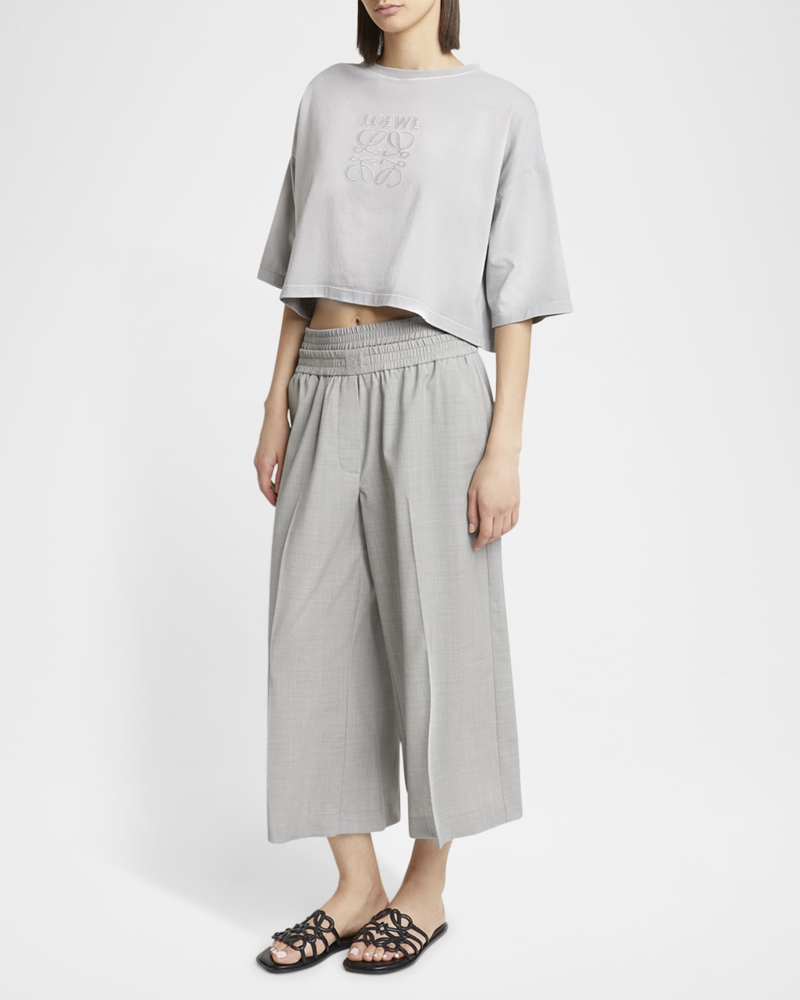 Wool Cropped Trouser