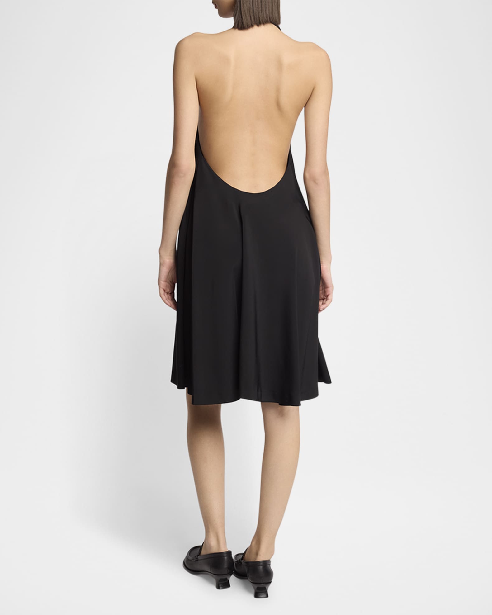 ワンピース LOEWE Black Satin Mini Dress Loewe Black Satin Mini Dress Loewe