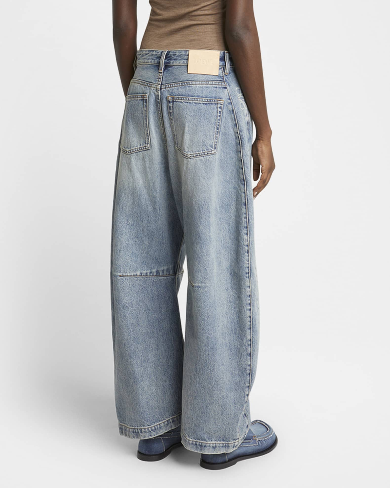 【LOEWE】 Anagram barrel-leg jeans Loewe Anagram Barrel Leg Jeans | Neiman Marcus