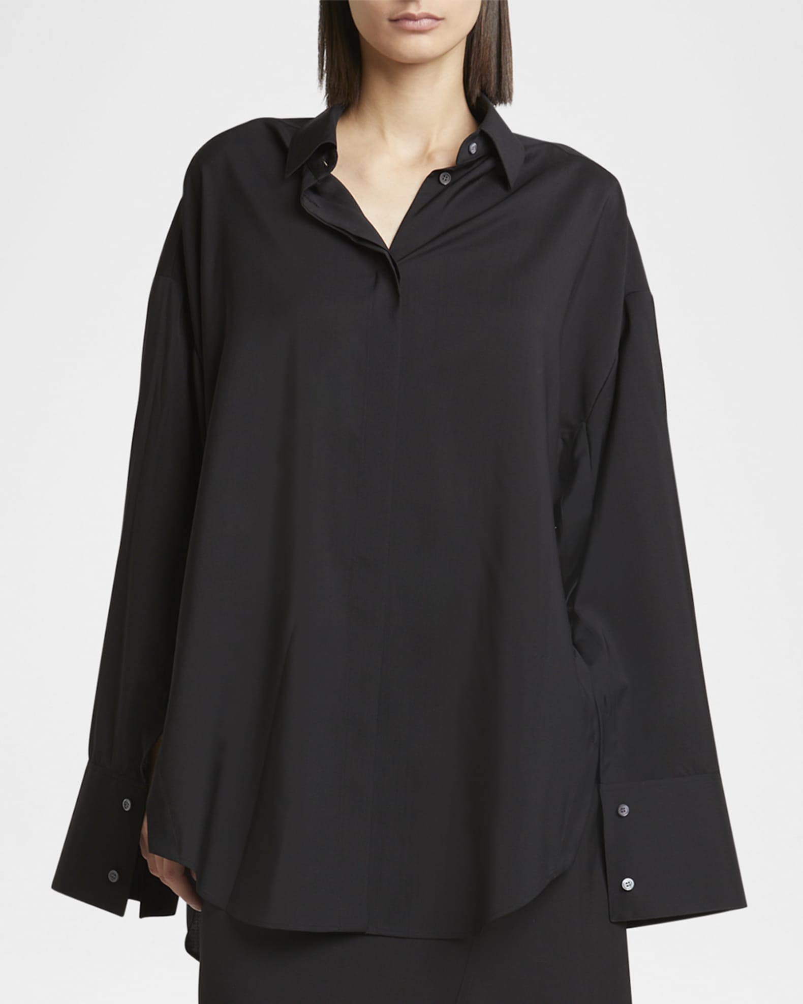 Wool Button Down Blouse 1