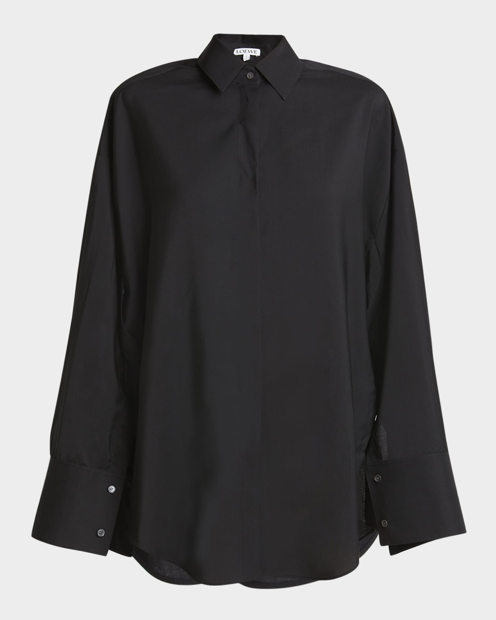 Wool Button Down Blouse 0